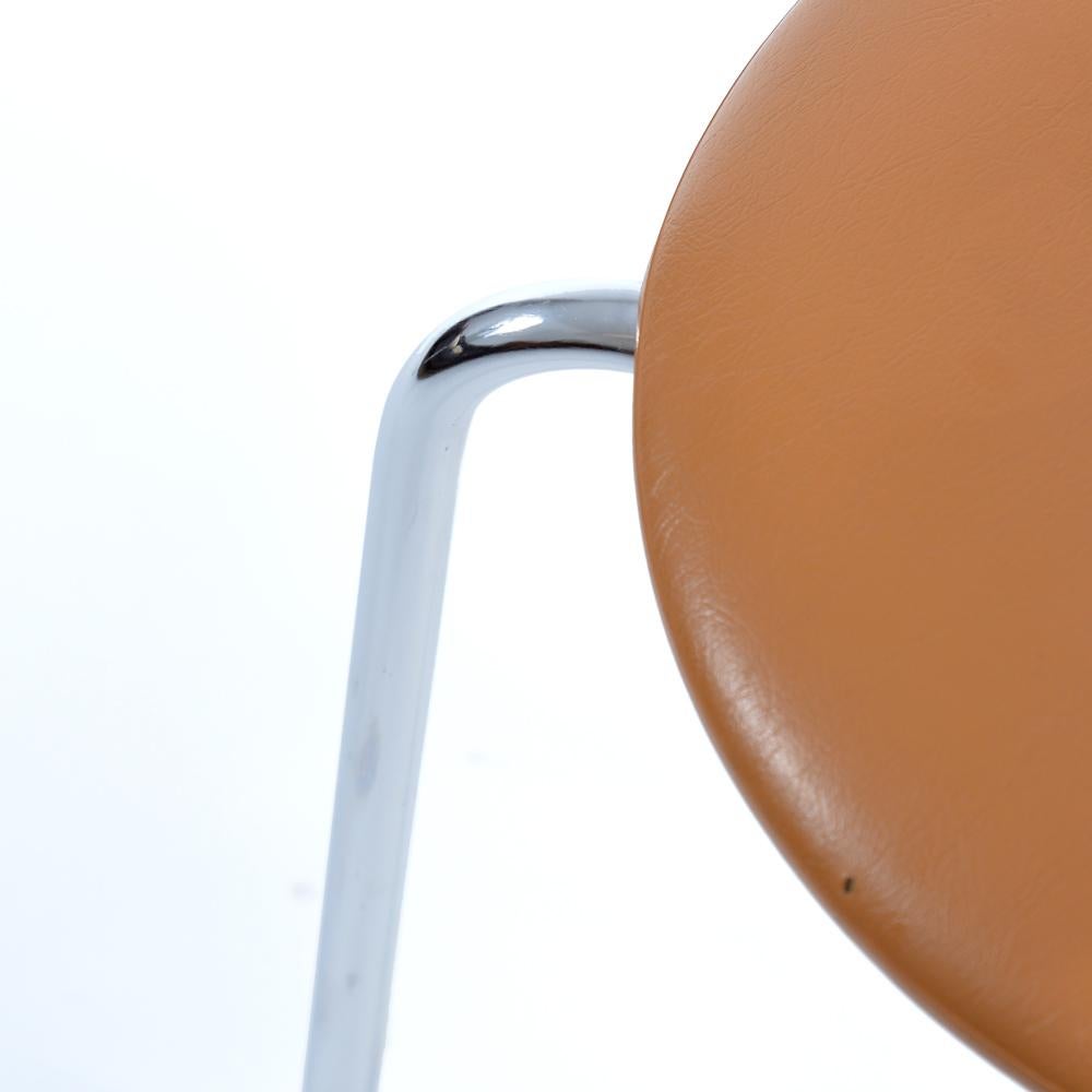 Midcentury Chair By Kovona In Faux Leather And Chrome, Czechoslovakia 1970s For Sale 6
