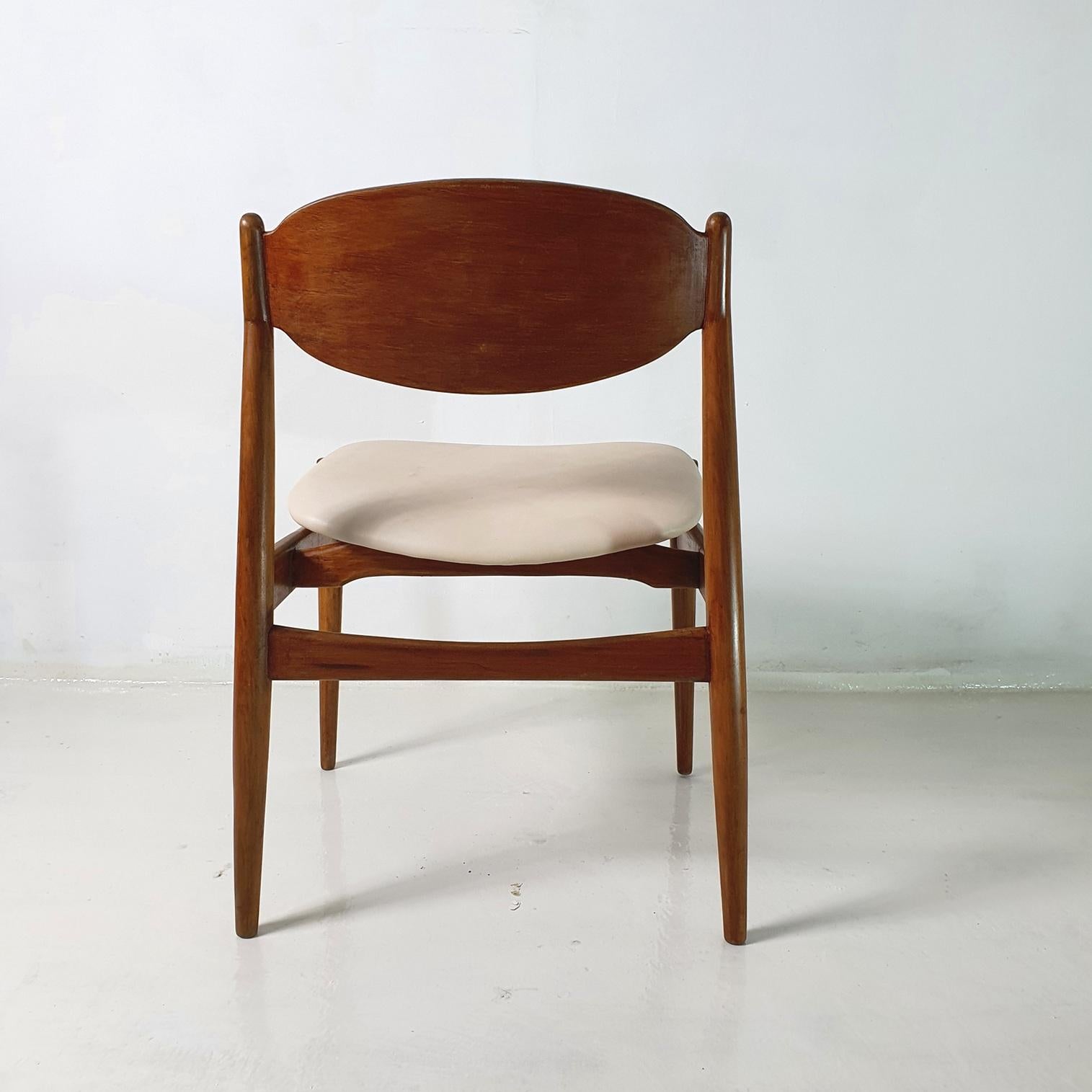 Hardwood Midcentury Chairs by Leonardo Fiori for ISA Bergamo Italy