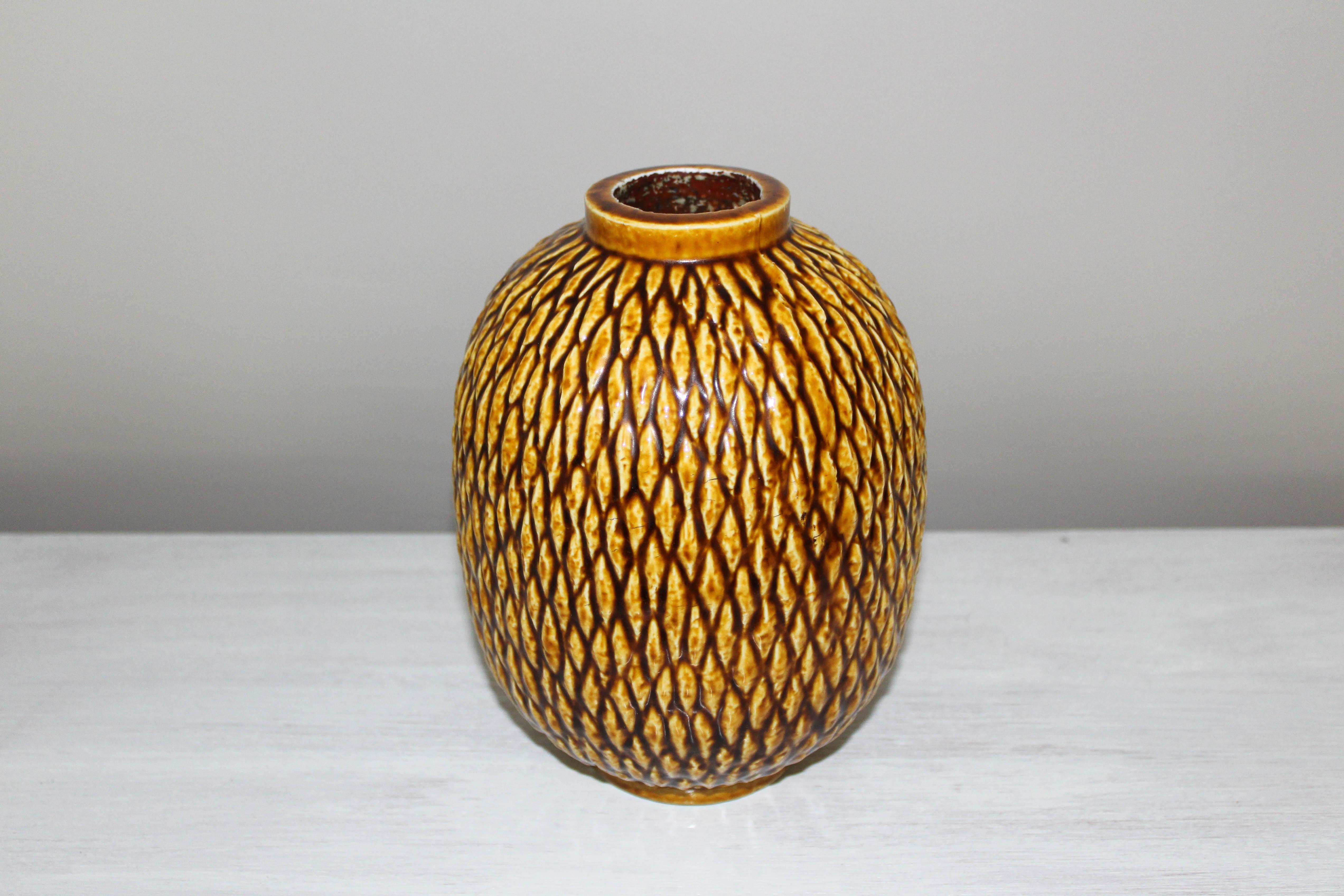 Mid-20th Century Midcentury Chamotte Vase by Gunnar Nylund for Rörstrand For Sale