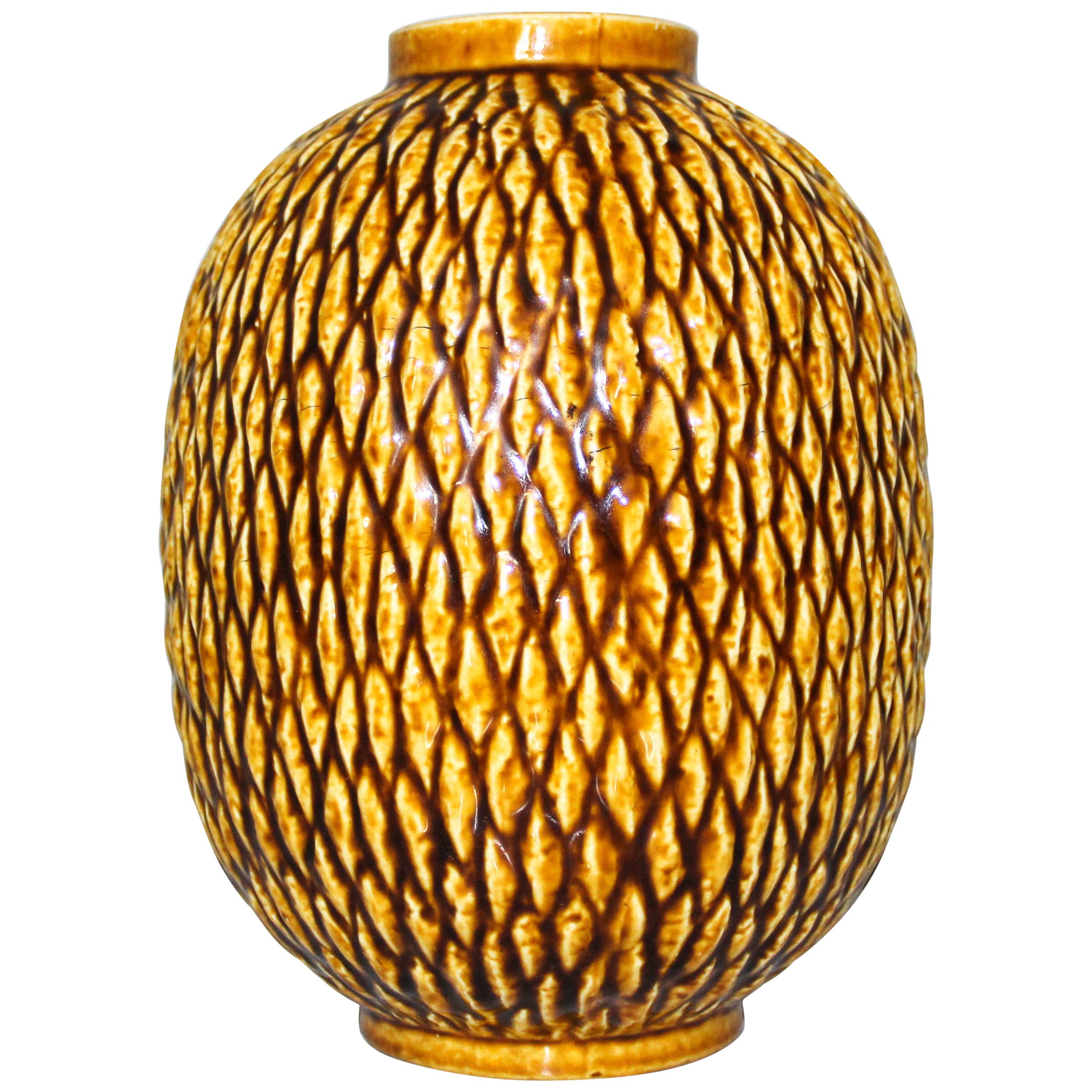 Midcentury Chamotte Vase by Gunnar Nylund for Rörstrand For Sale