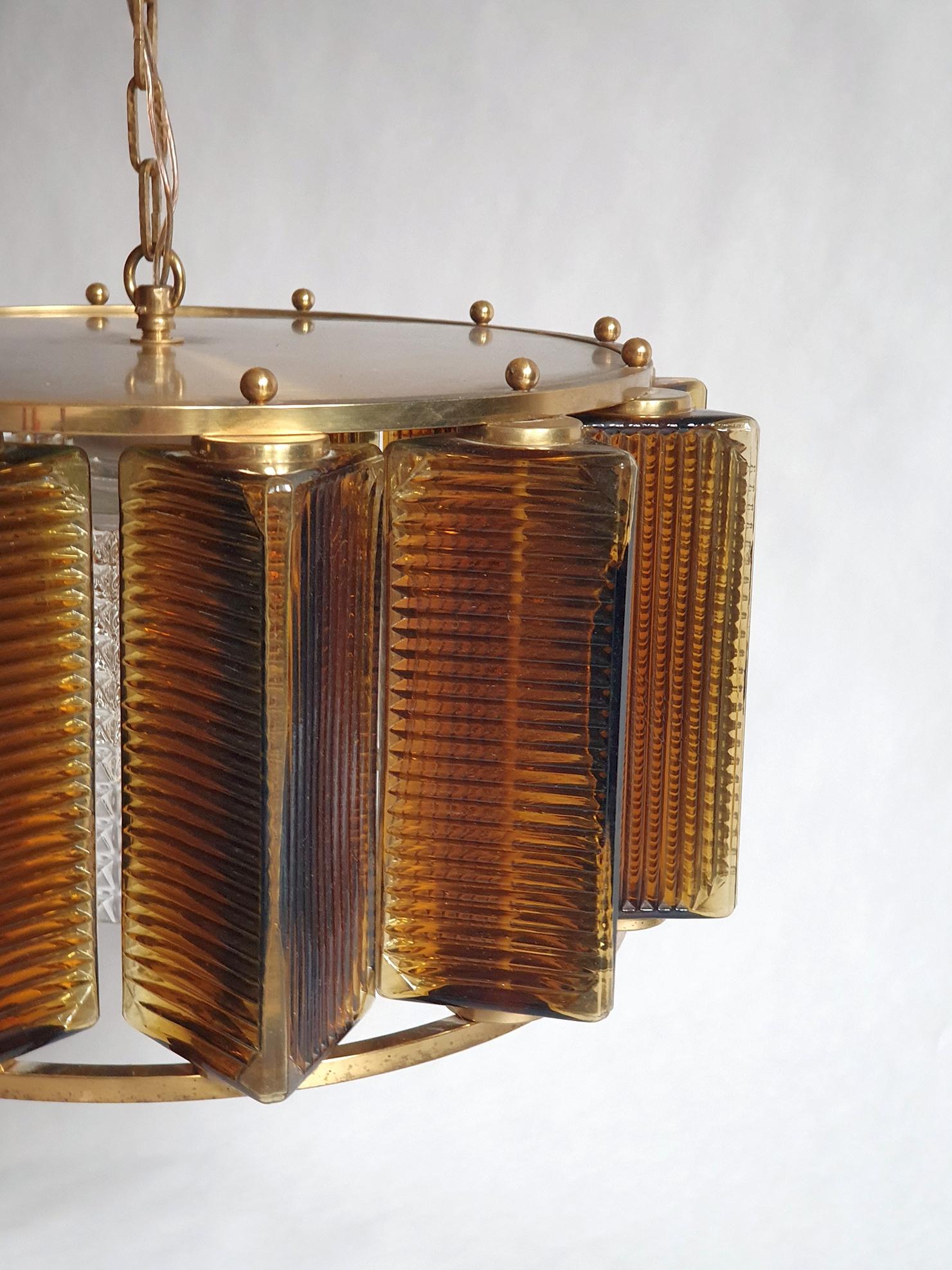 Mid-Century Modern Midcentury Chandelier by Carl Fagerlund  for Orrefors Sweden For Sale