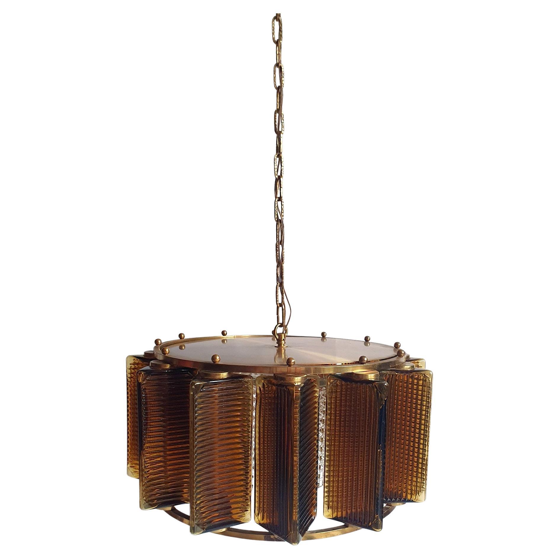 Midcentury Chandelier by Carl Fagerlund  for Orrefors Sweden