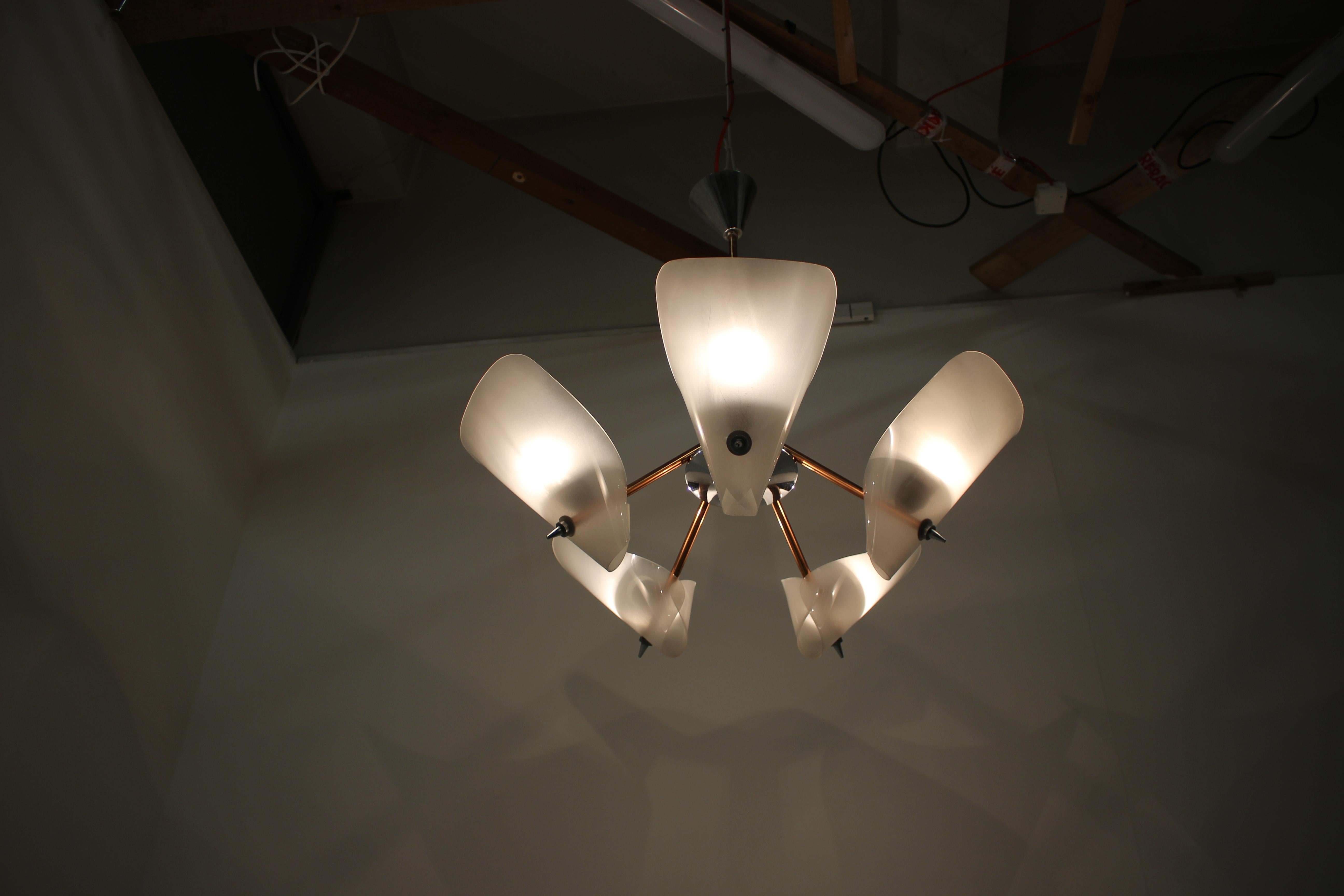Midcentury Chandelier by Drukov, 1960s In Good Condition For Sale In Praha, CZ