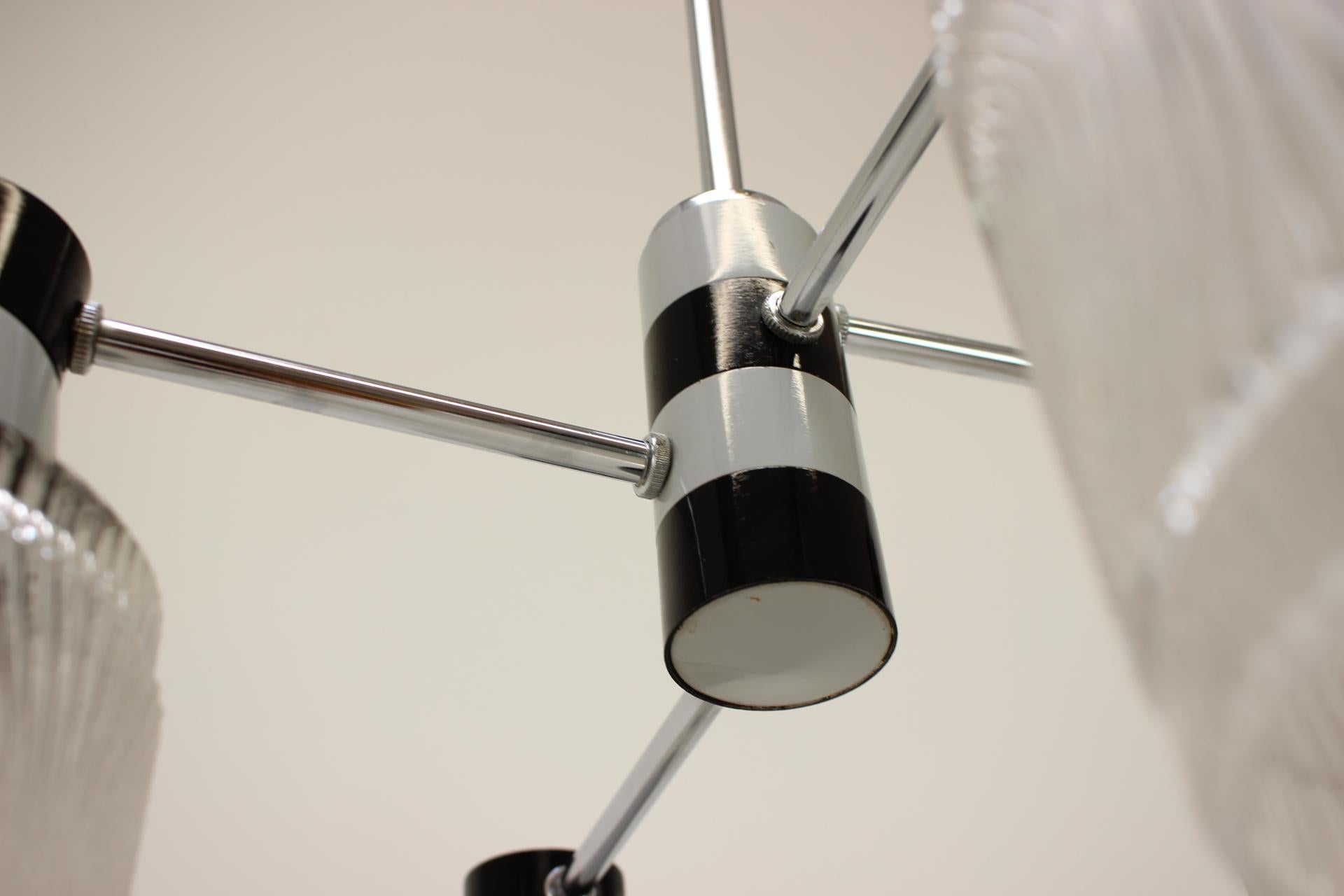 Lampadario di metà secolo di Drukov, anni '70, Cecoslovacchia in vendita 4