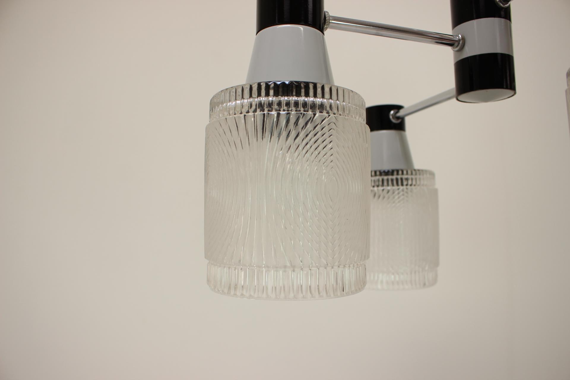 Mid-Century moderno Lampadario di metà secolo di Drukov, anni '70, Cecoslovacchia in vendita