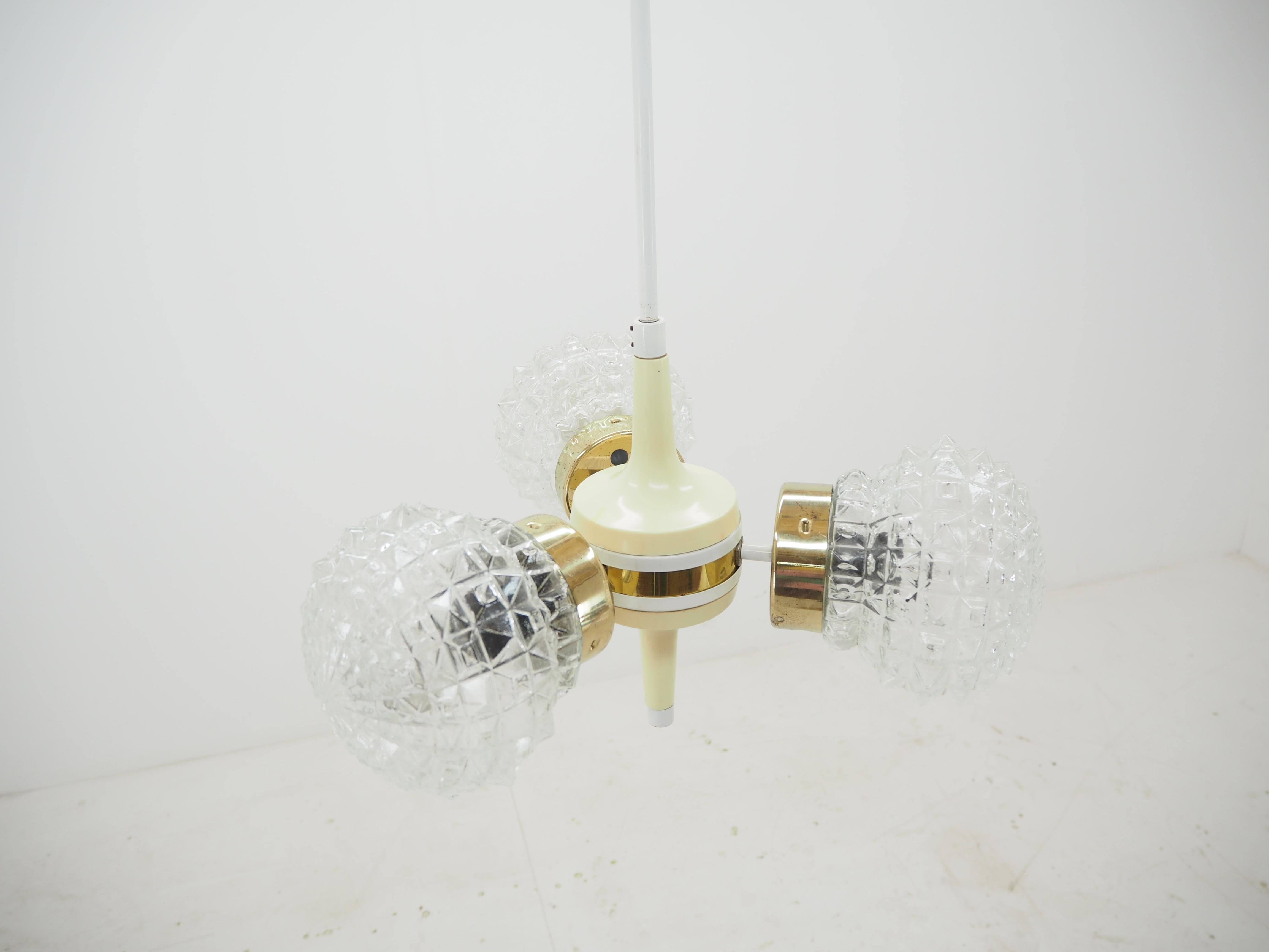 Mid-Century Modern Midcentury Chandelier, by Instala Jilove, Czechoslovakia, 1960s For Sale