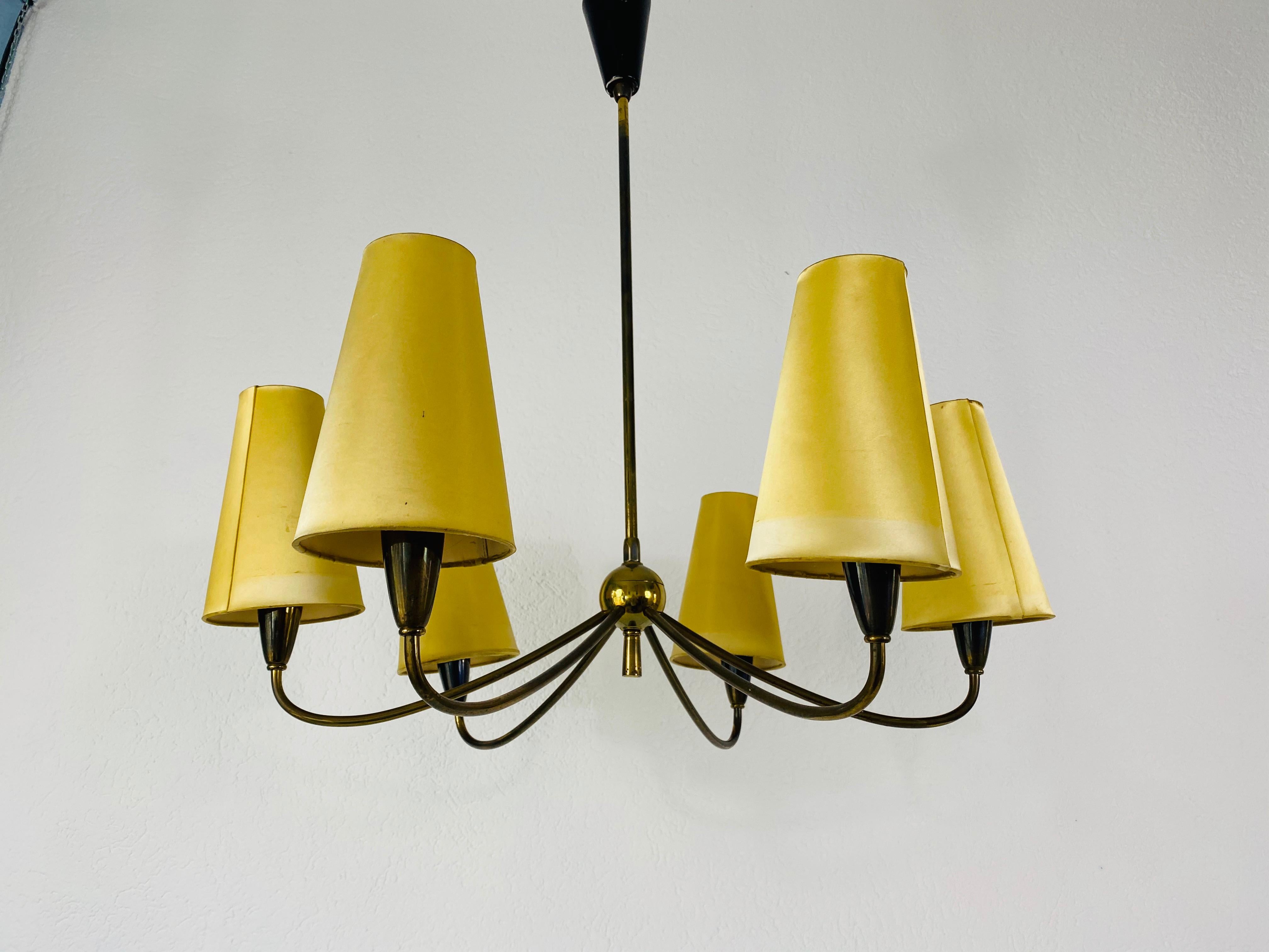 French Midcentury Chandelier by Maison Lunel, 1950s