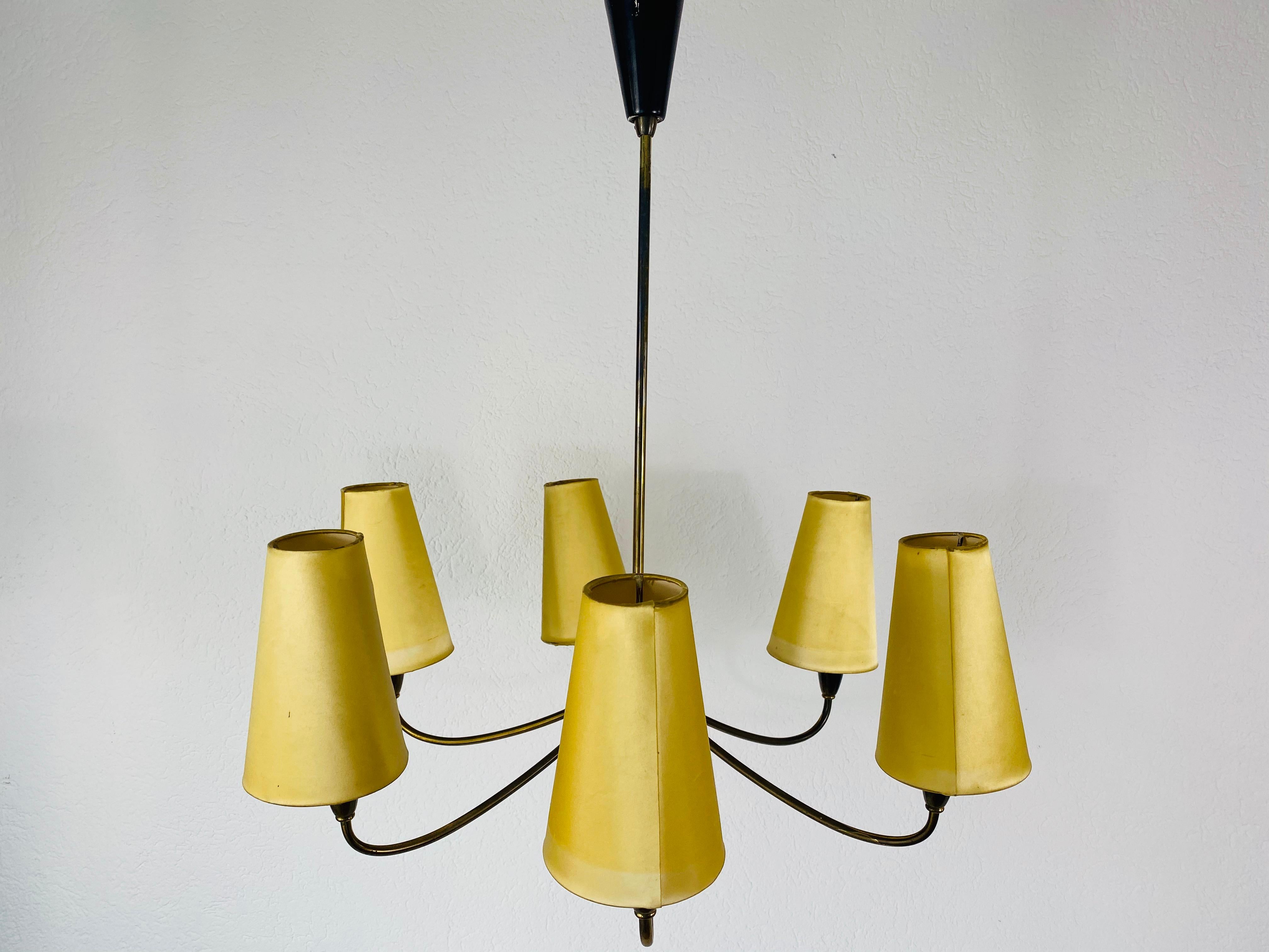 Mid-20th Century Midcentury Chandelier by Maison Lunel, 1950s