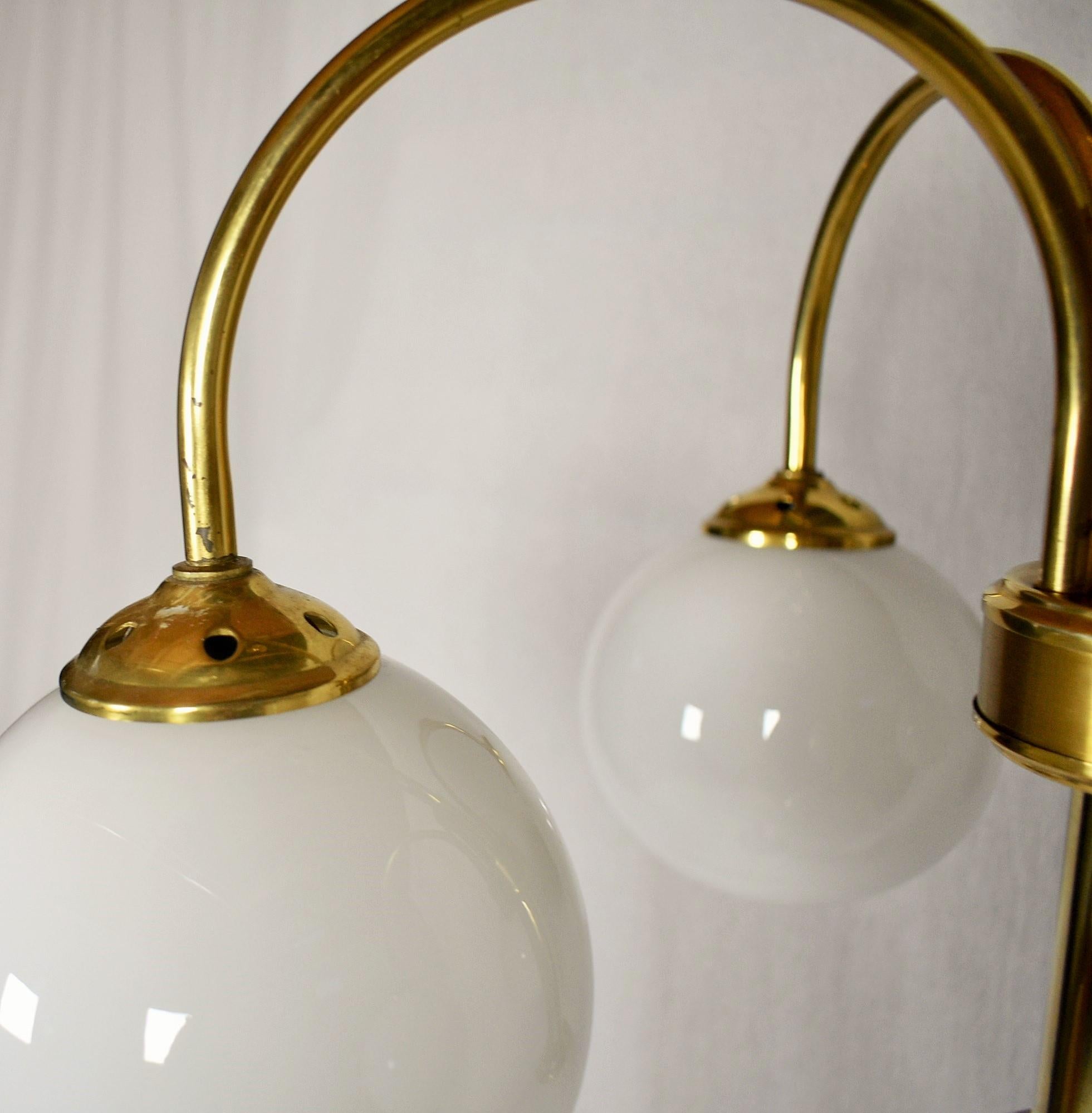 Brass Midcentury Chandelier/Kamenický Šenov, 1950s For Sale