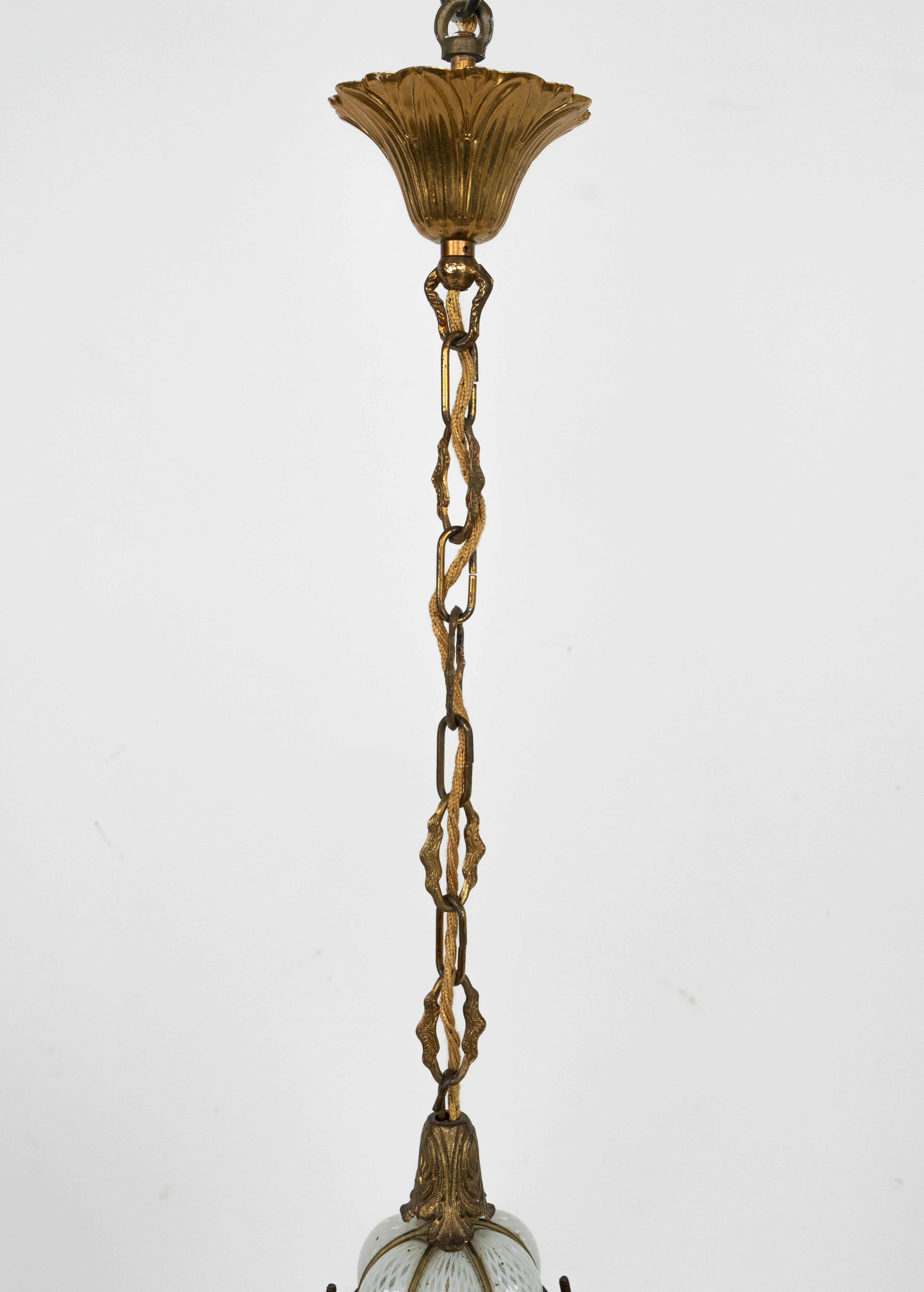 Lámpara de araña de mediados de siglo Lámpara de cristal 