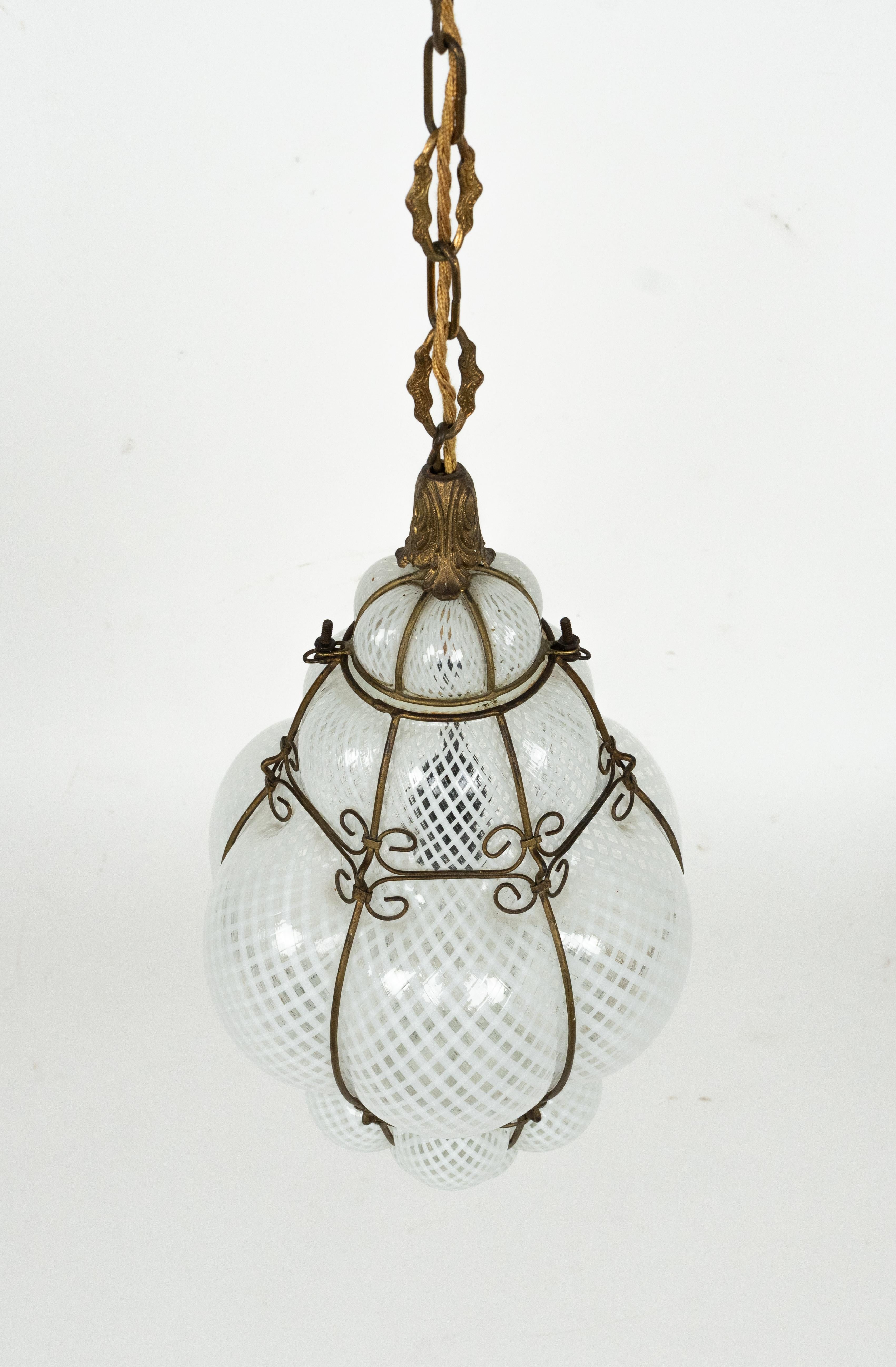 Lámpara de araña de mediados de siglo Lámpara de cristal 