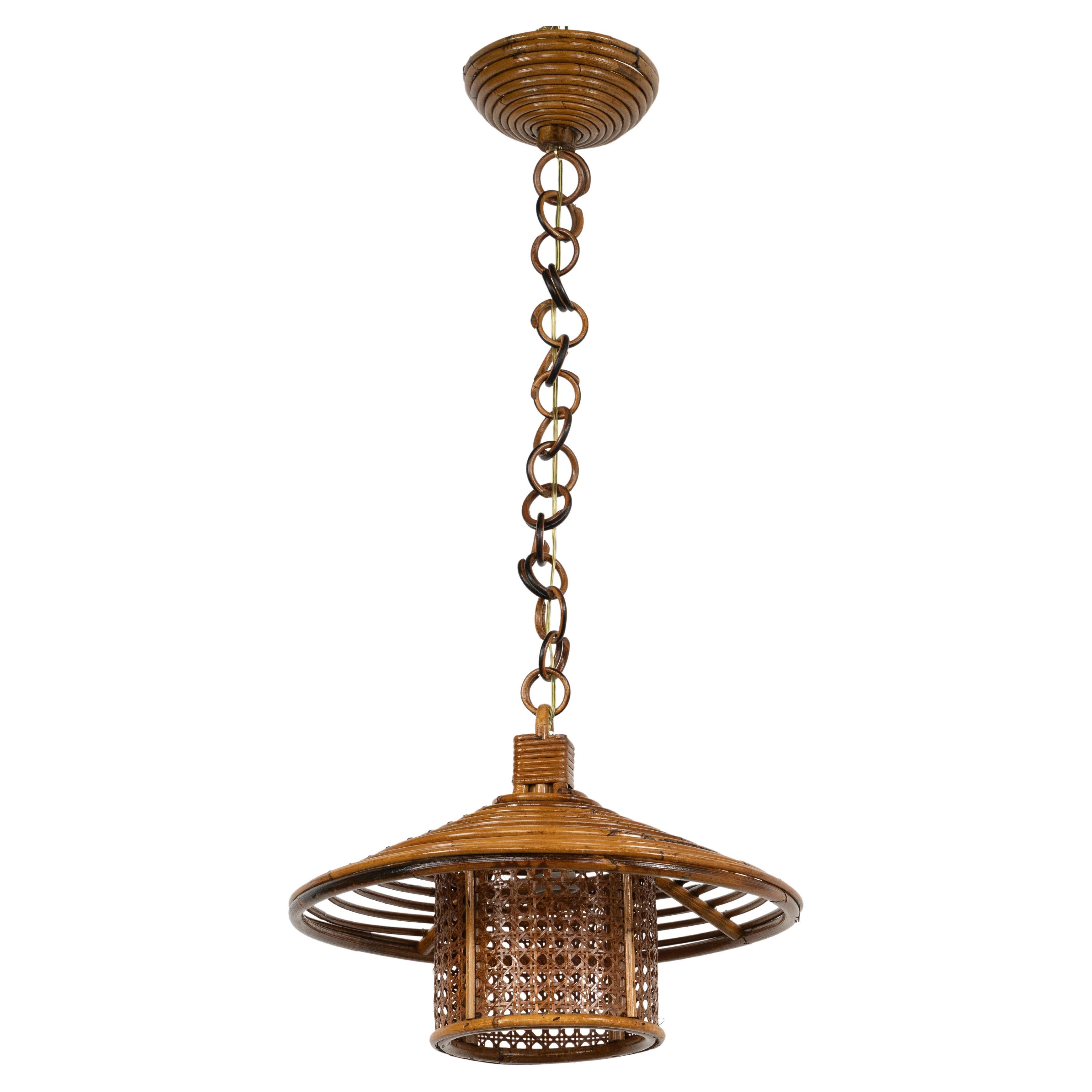 Bamboo Midcentury Chandelier 