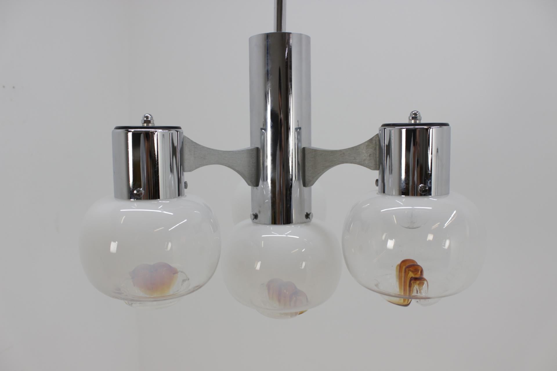 Midcentury Chandelier Murano Glass, Mazzega, 1970s For Sale 2