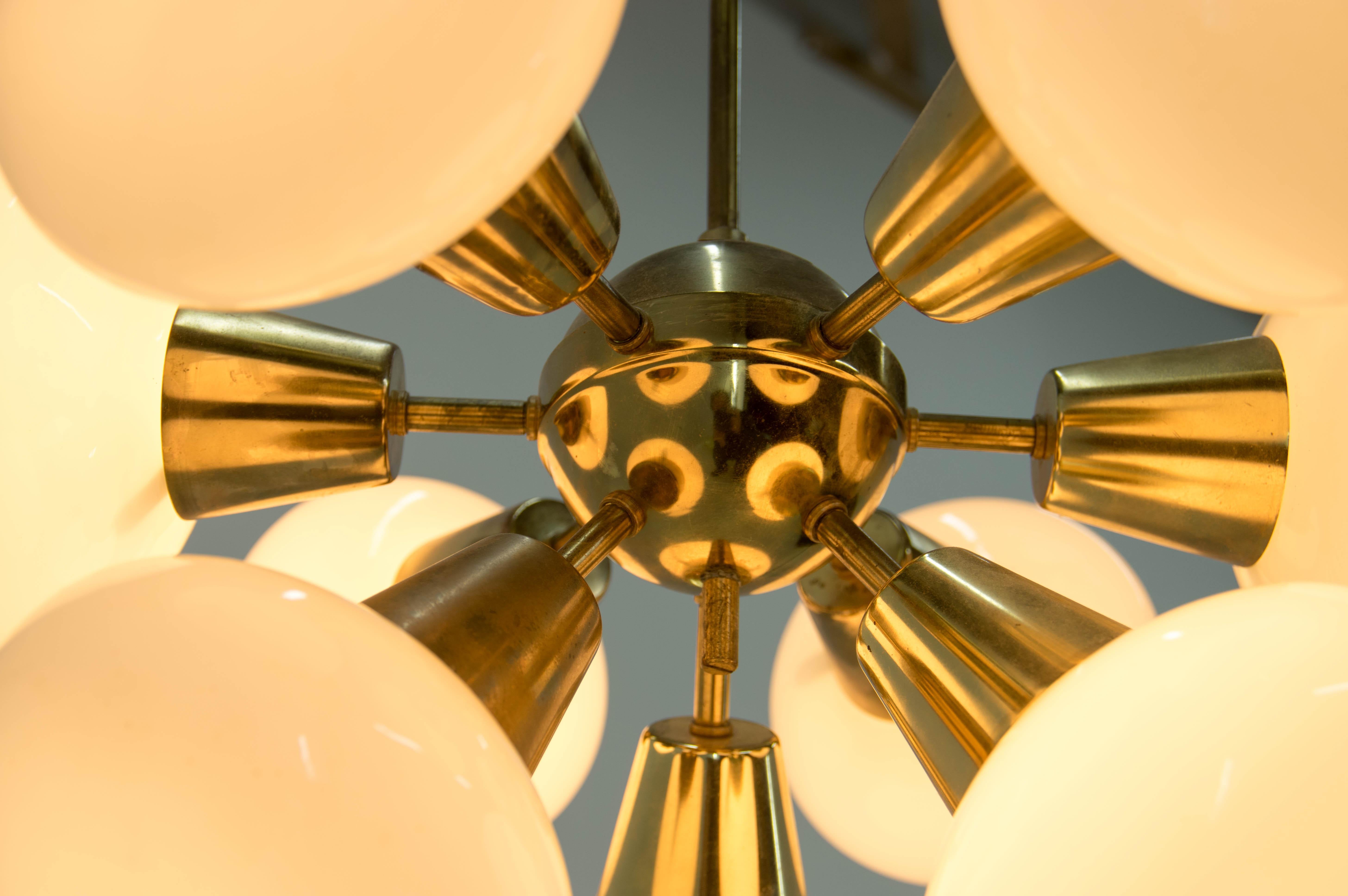 Midcentury Chandelier Sputnik, Kamenický Šenov, 1970s 1