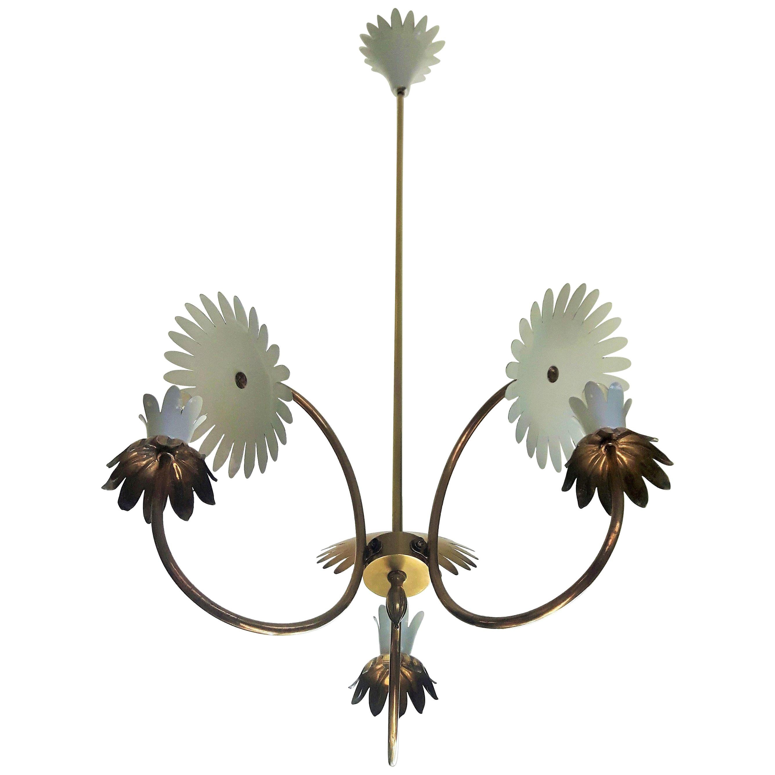 Midcentury Chandelier style Pietro Chiesa, Italy, 1950