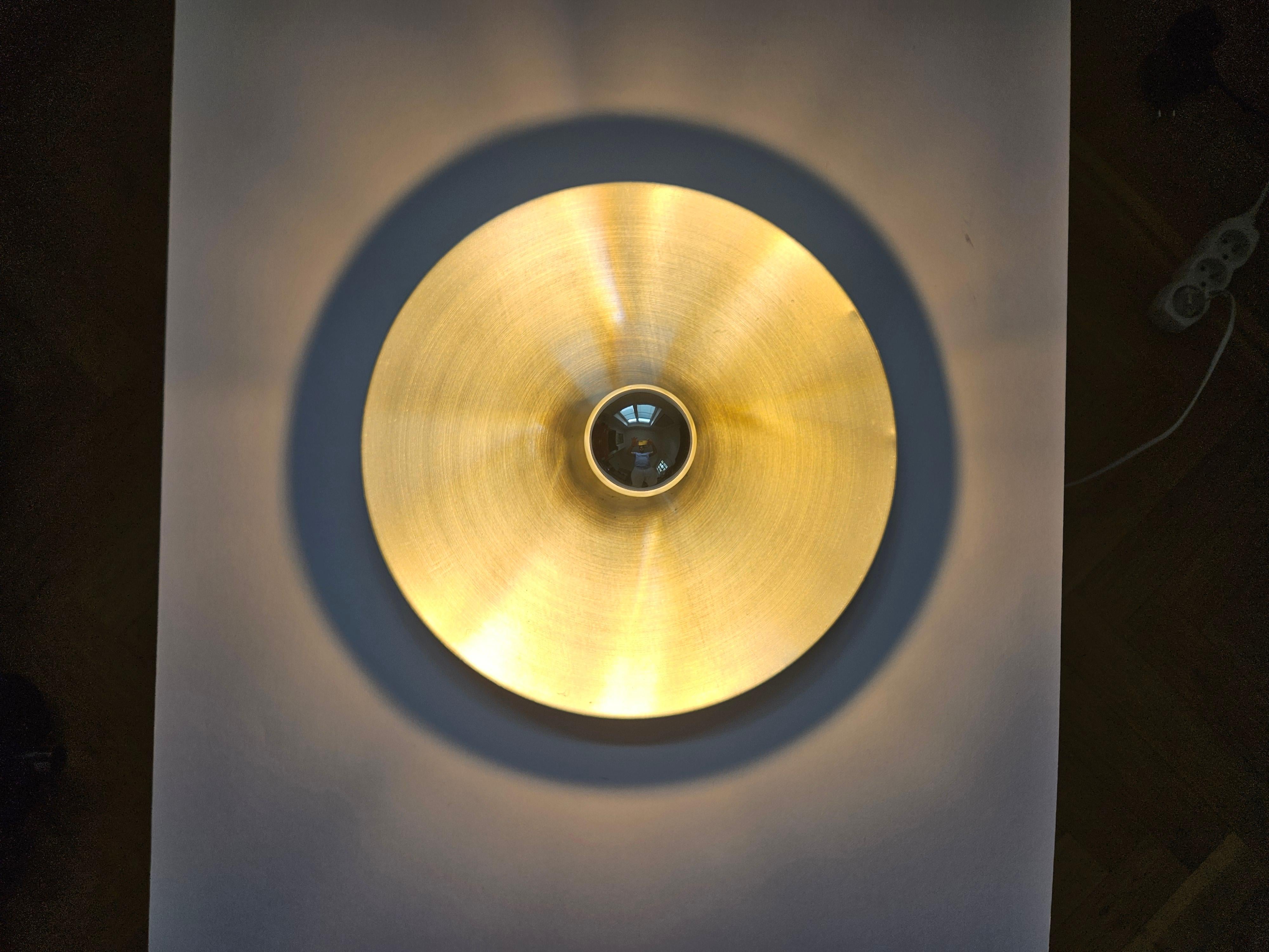 Midcentury Charlotte Perriand Aluminum Wall or Ceiling Flushmount, Germany 1960s For Sale 1