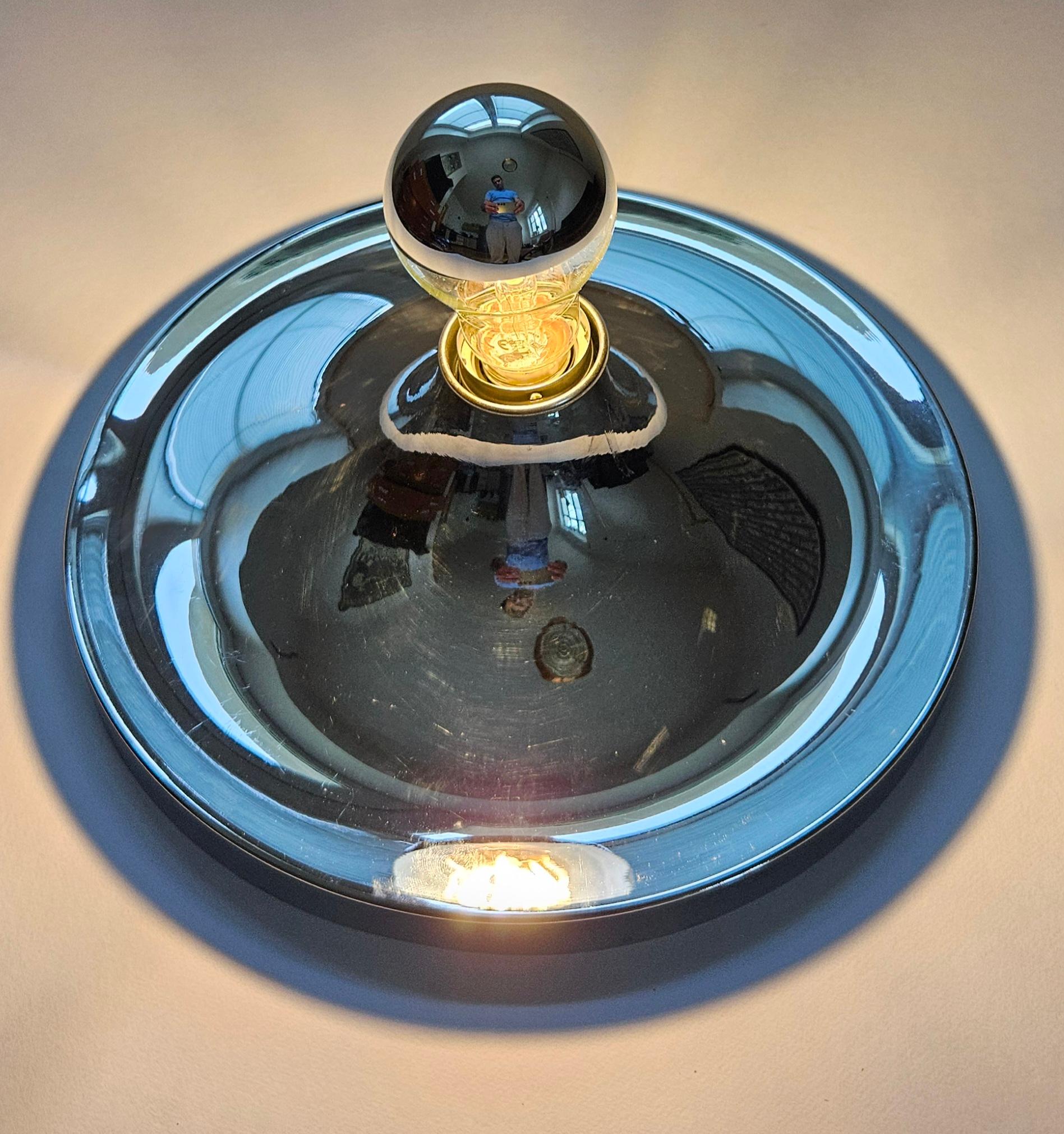 Lampada da parete o da soffitto in cromo di Charlotte Perriand, Solken, 1960 in vendita 5