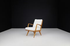 Silla de salón "Antimott" de Walter Knoll con cojines de bouclé Alemania, años 50