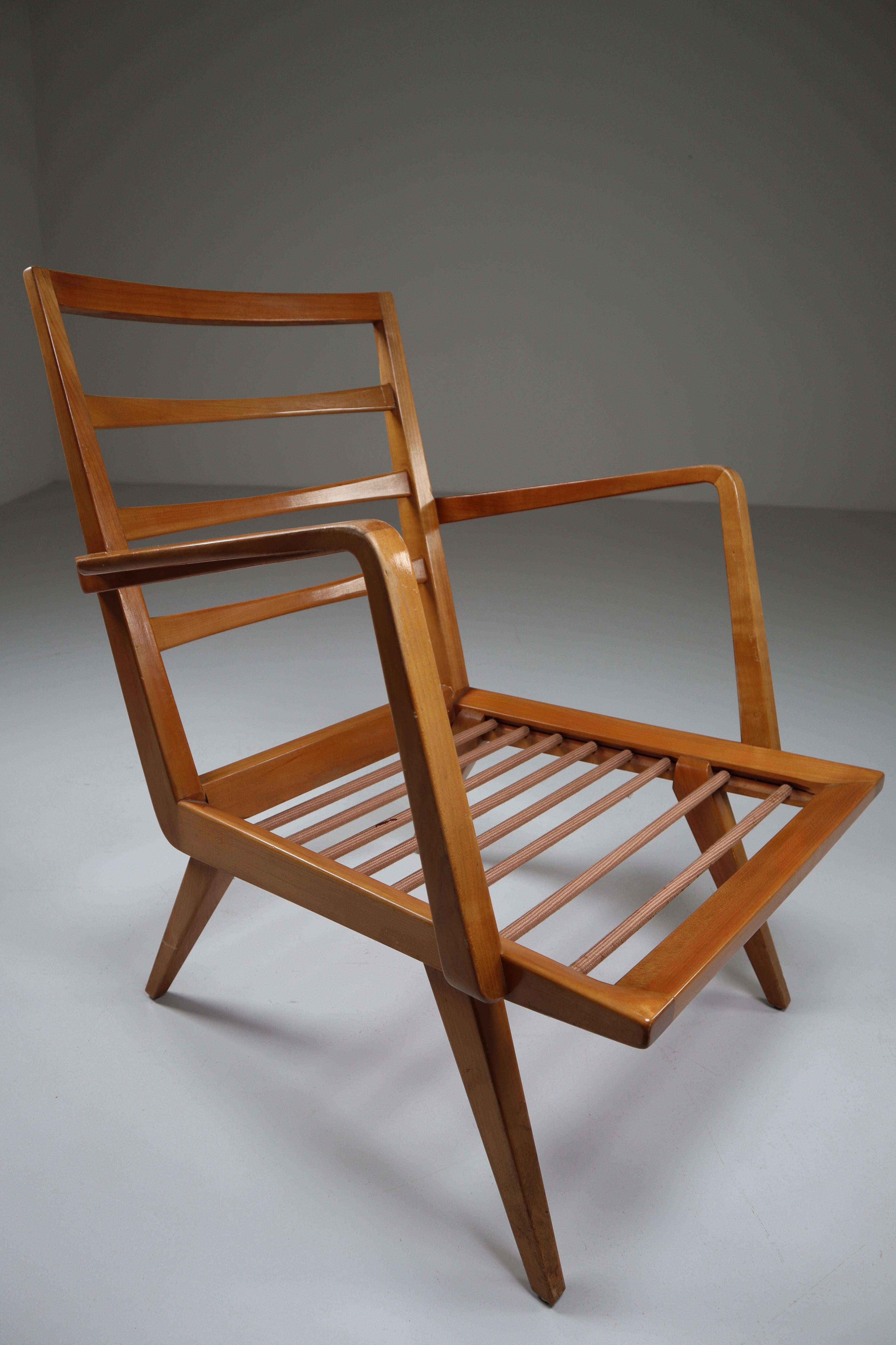 20th Century Midcentury Cherry Armchair Designed by Walter Knoll 