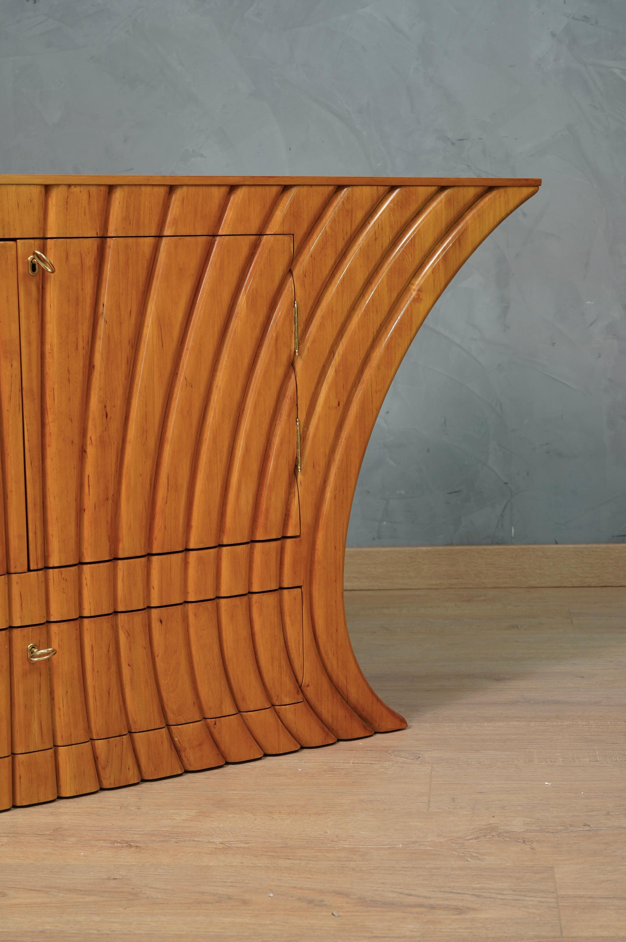 MidCentury Cherry Wood Italian Sideboard, 1950 3