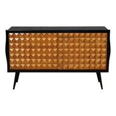 Midcentury Cherry Wood Italian Sideboard Credenza Buffet, 1960