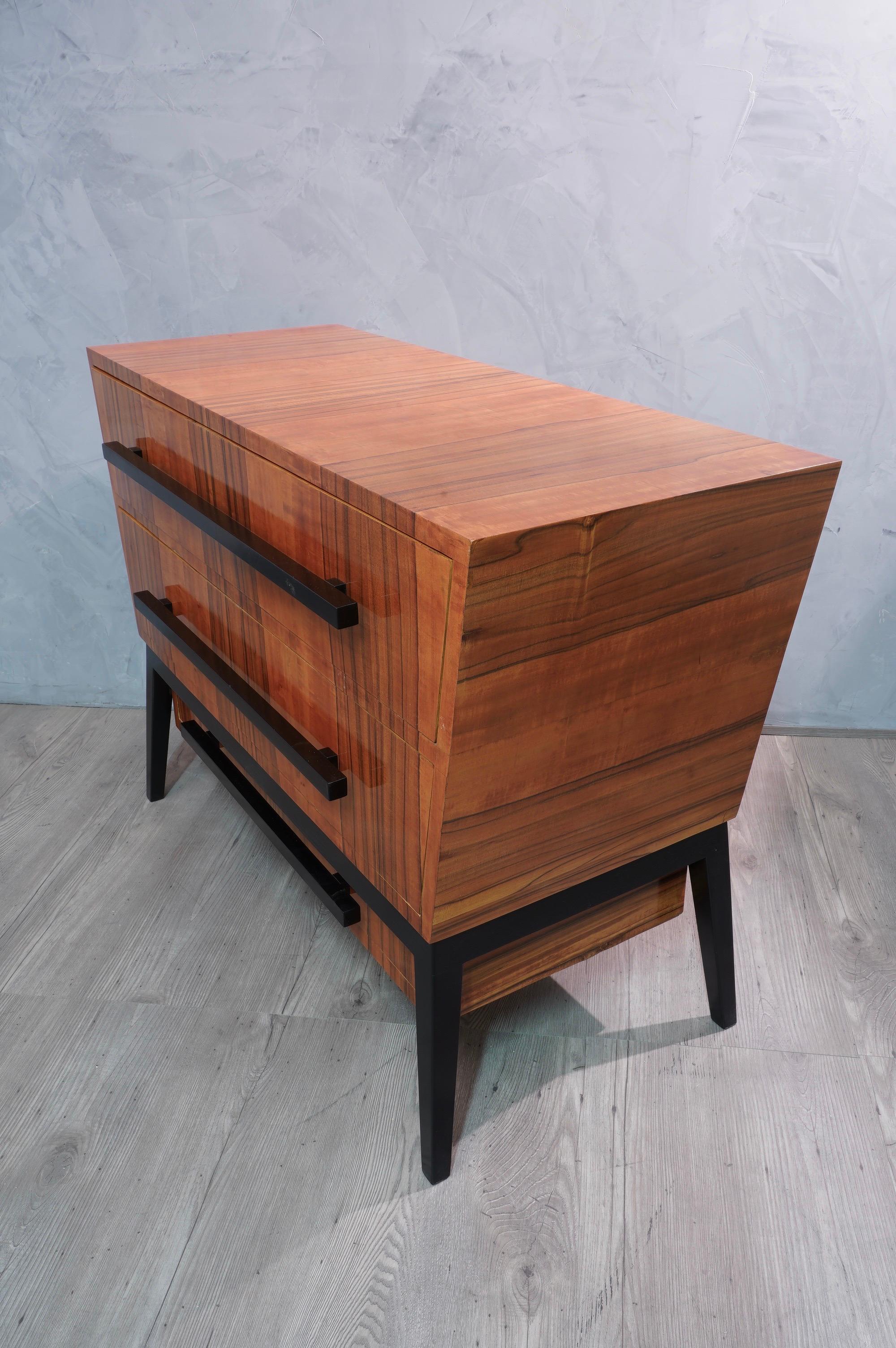 Midcentury Cherrywood Chests of Drawer, 1950 In Good Condition In Rome, IT
