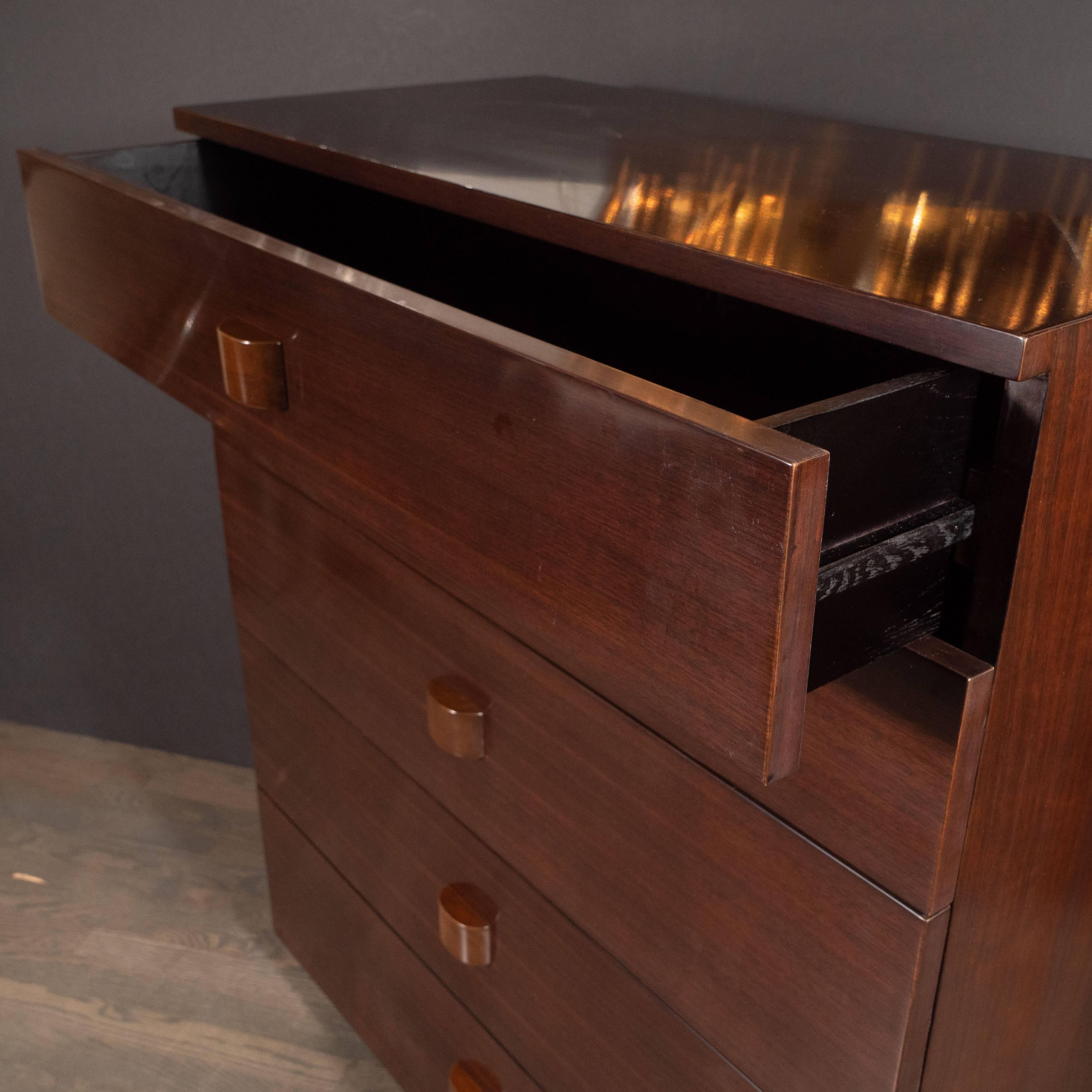 Midcentury Chest in Bookmatched Walnut by Gilbert Rohde for Herman Miller In Excellent Condition In New York, NY