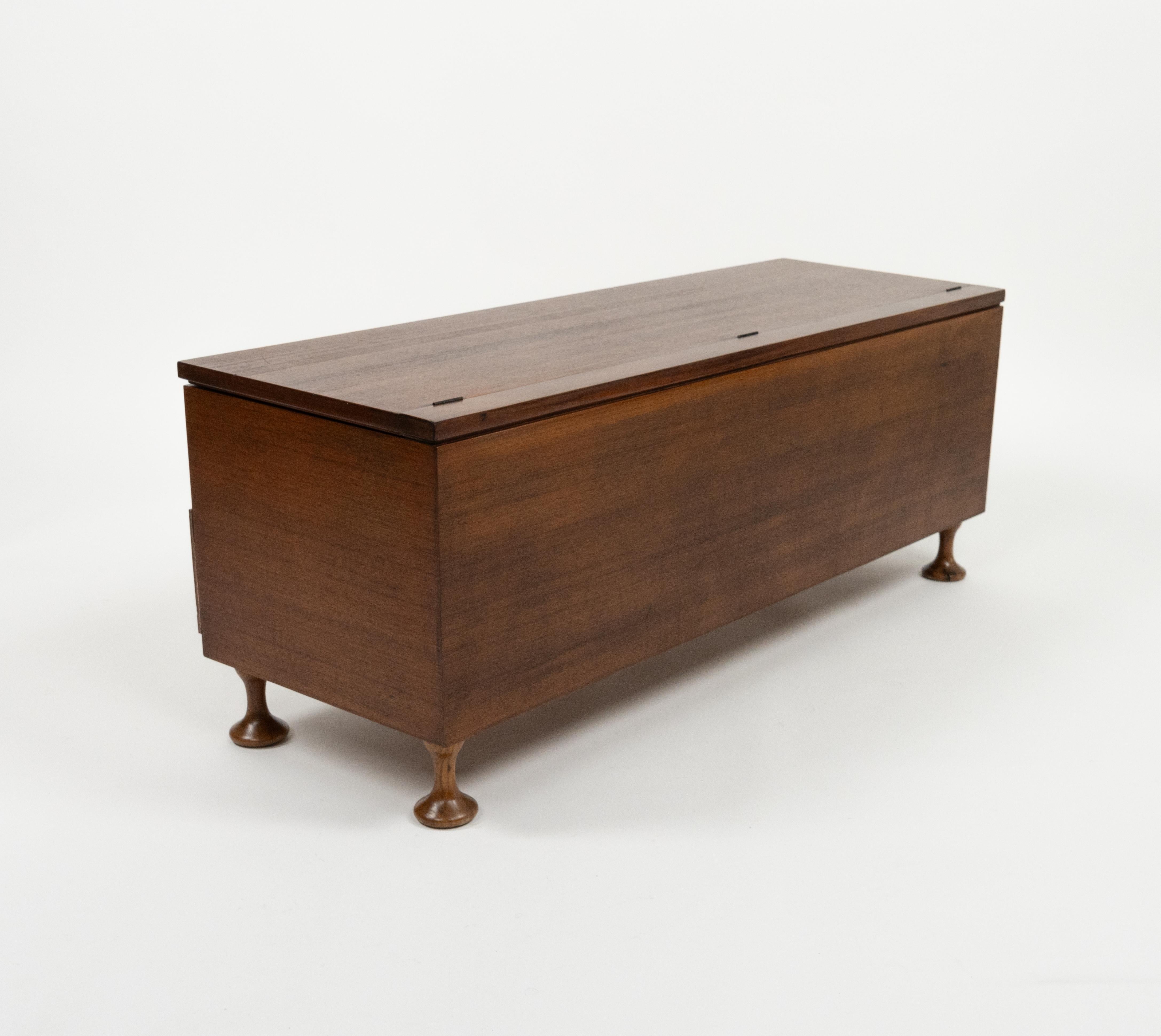 Midcentury Chest in Wood and Copper by Santambrogio & De Berti, Italy 1960s For Sale 8