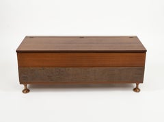 Midcentury Chest in Wood and Copper by Santambrogio & De Berti, Italy 1960s