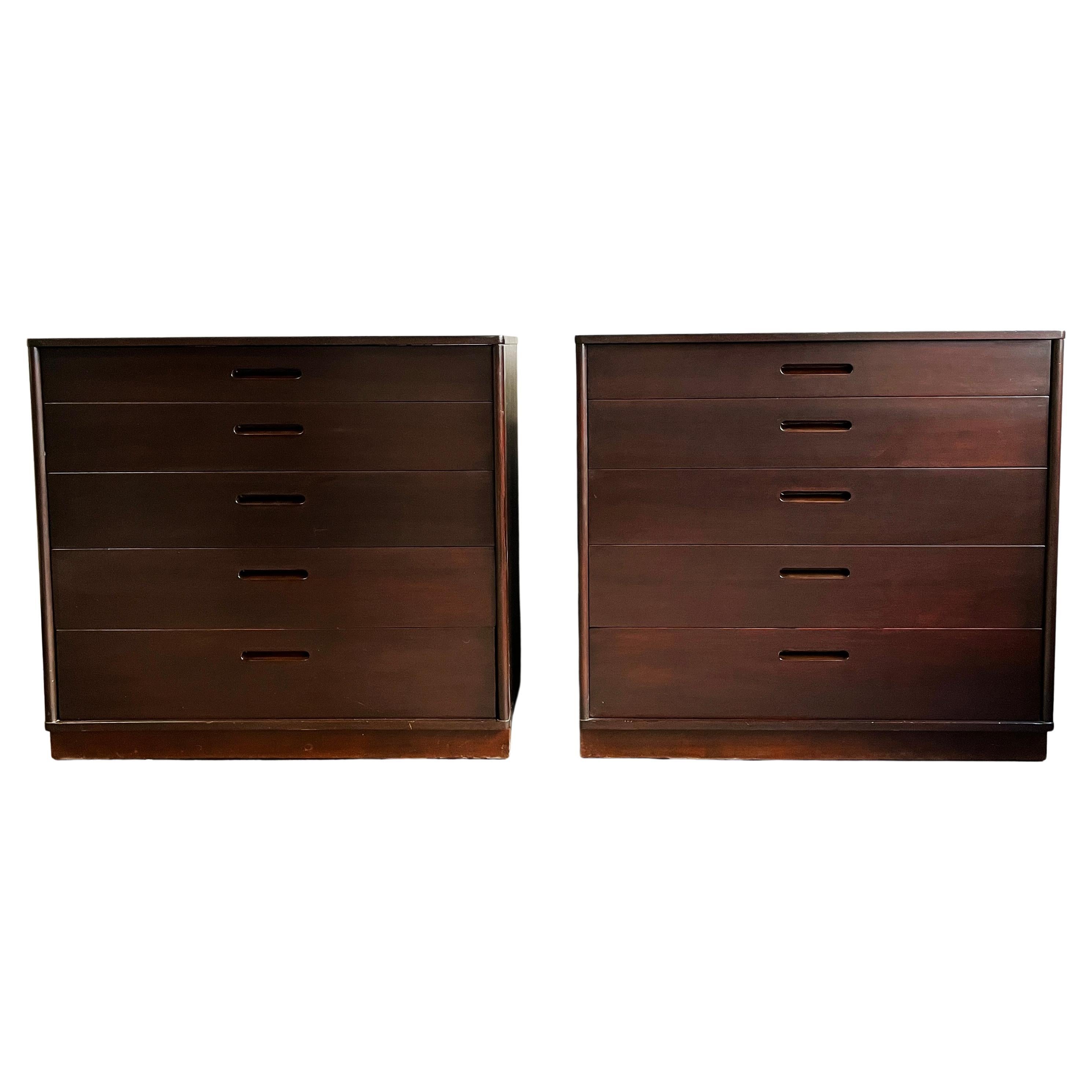 Mid-Century Modern Midcentury Chest of Drawers by Edward Wormley for Dunbar  (Pair)
