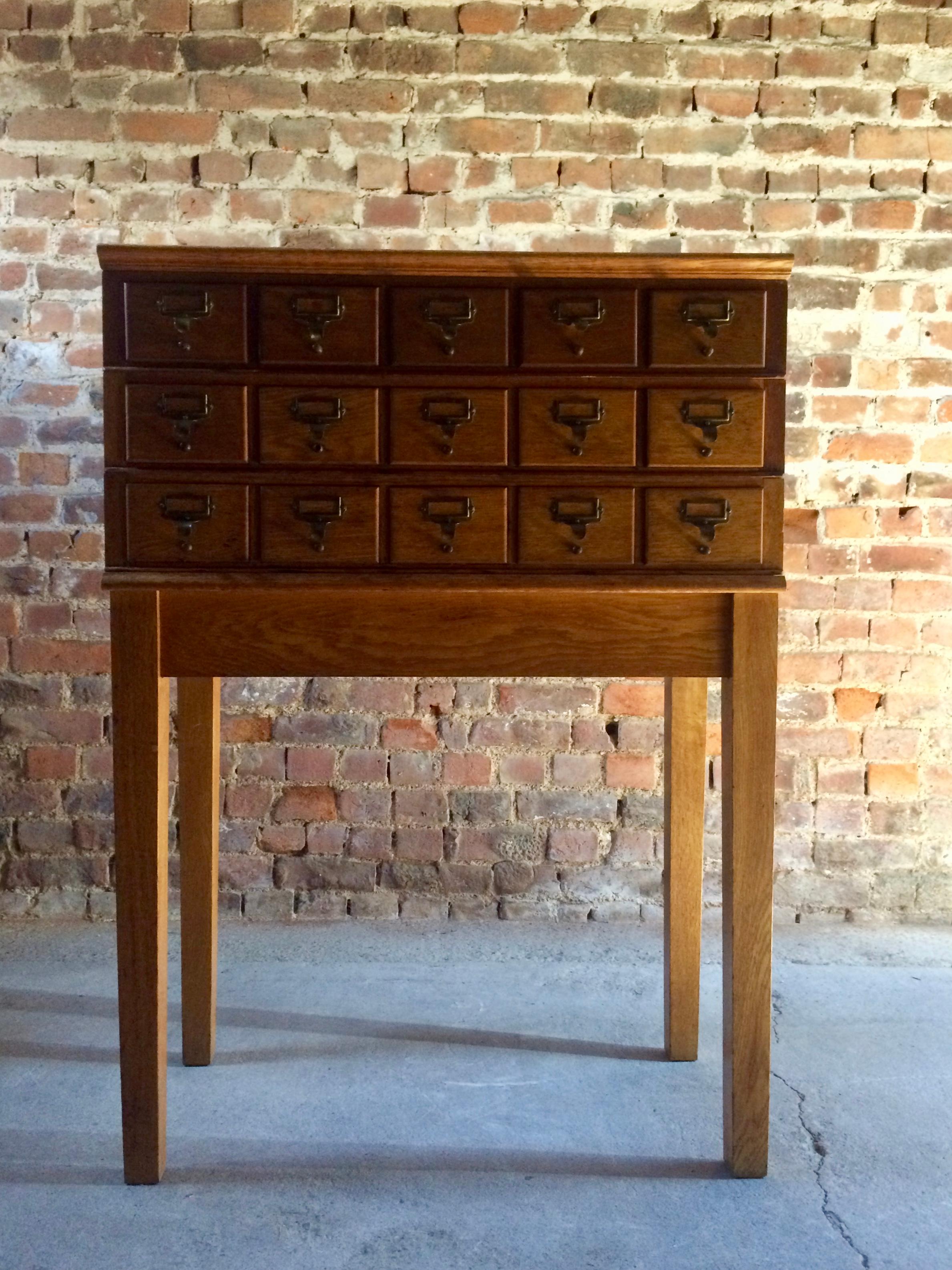 Midcentury Chest of Drawers Haberdashery Industrial Loft Style Oak 4