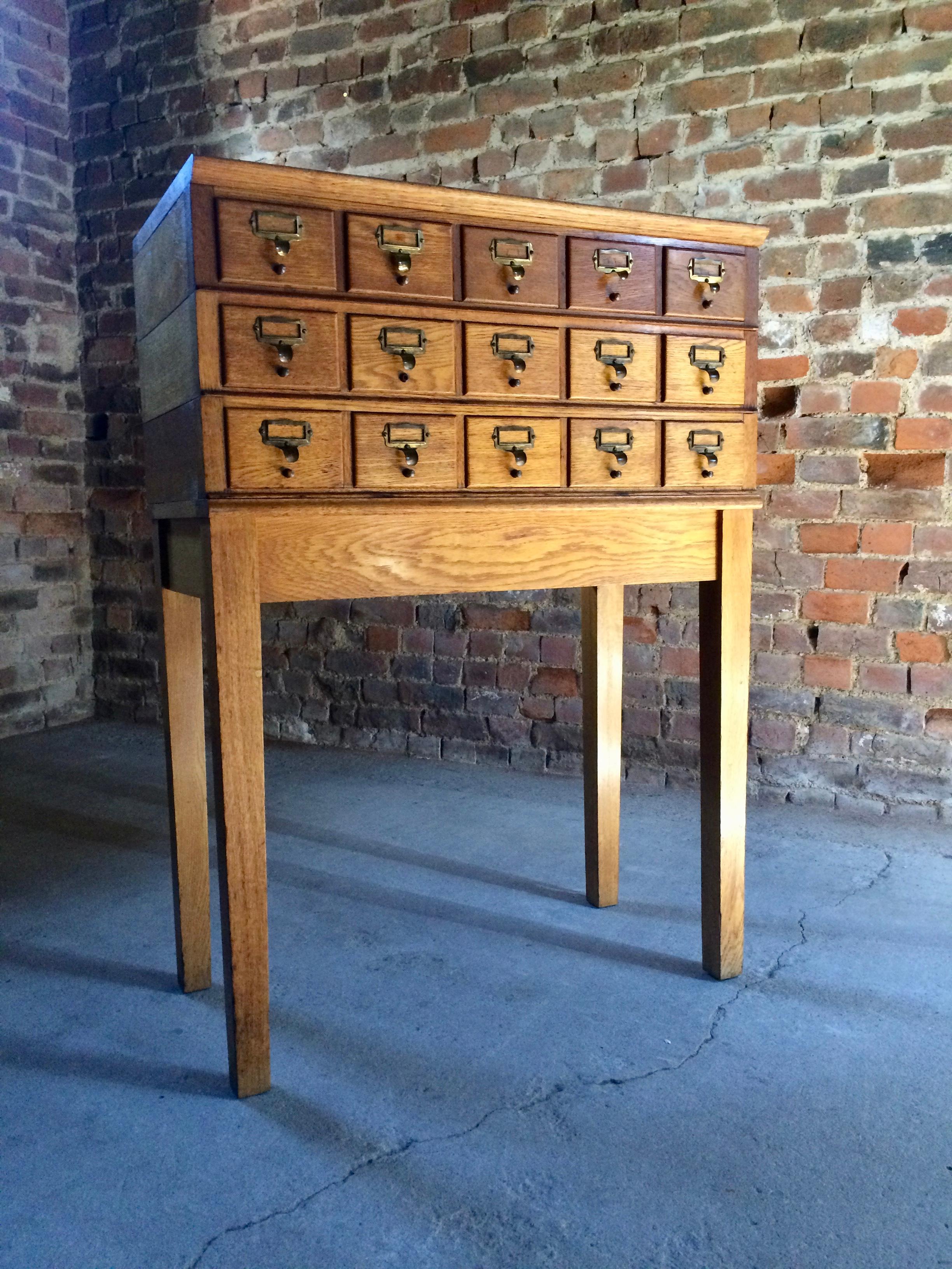 French Midcentury Chest of Drawers Haberdashery Industrial Loft Style Oak