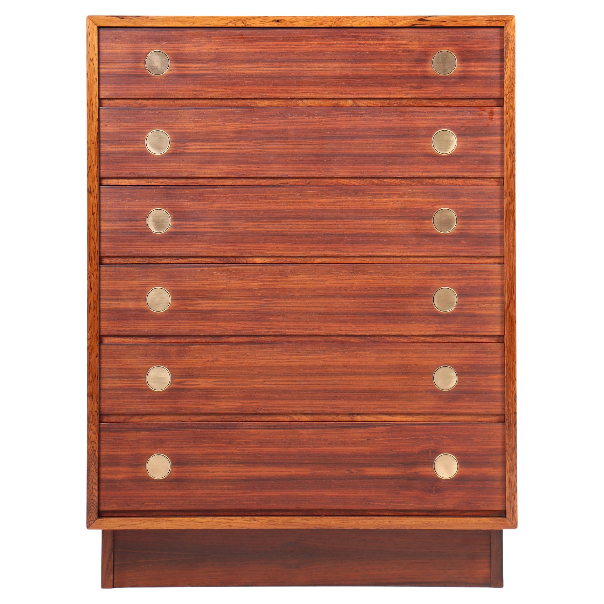 Mid-Century Chest of Drawers in Rosewood Designed by Dyrlund, 1960s For Sale