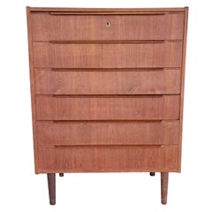 Midcentury Chest of Drawers in Teak Wood, Denmark, 1960