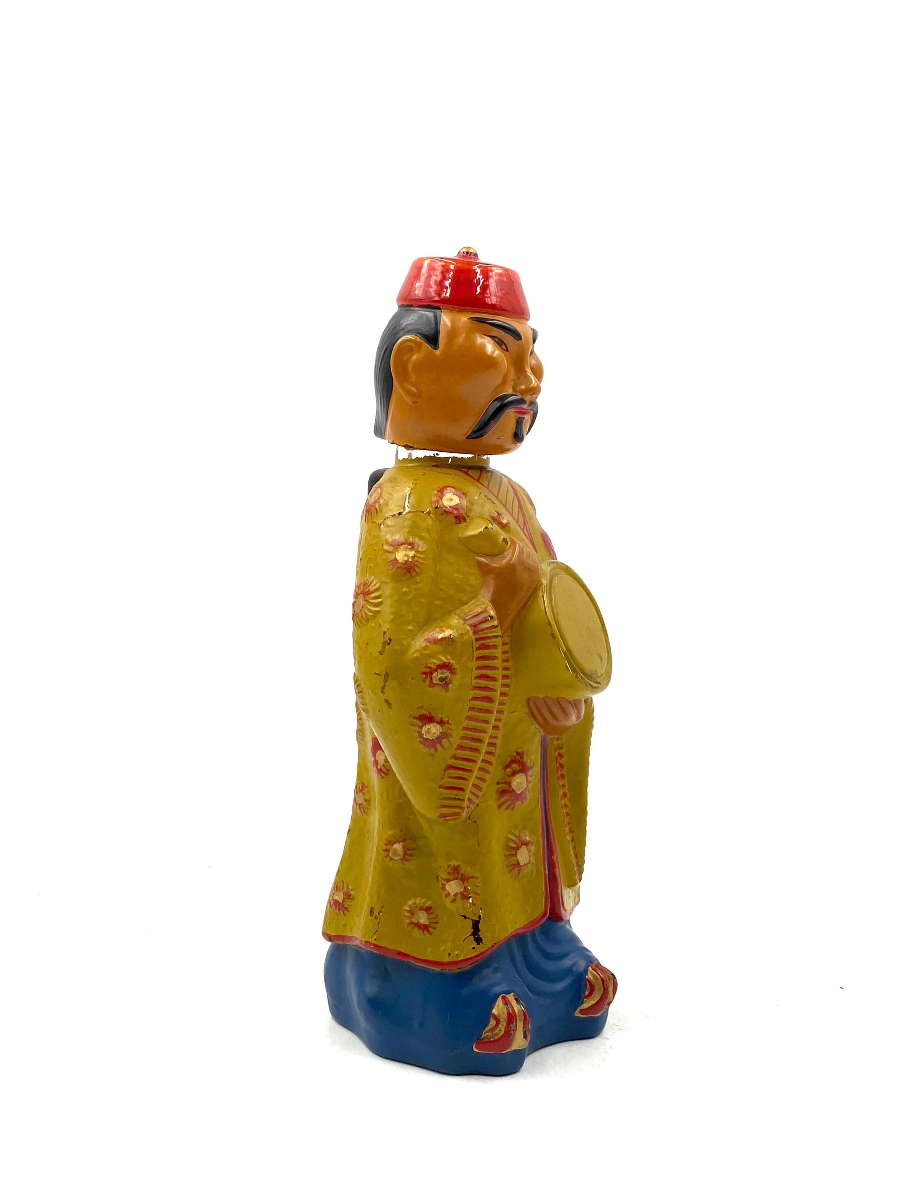 Midcentury Chinese figure bottle, Viarengo, Italy, 1950s For Sale 5