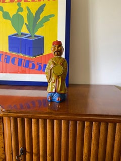 Midcentury Chinese figure bottle, Viarengo, Italy, 1950s