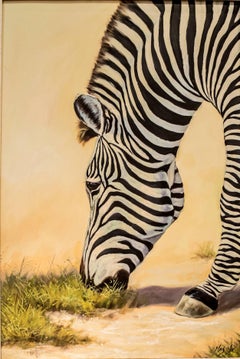 20th Chinese oil on canvas, Signed "Zebra"