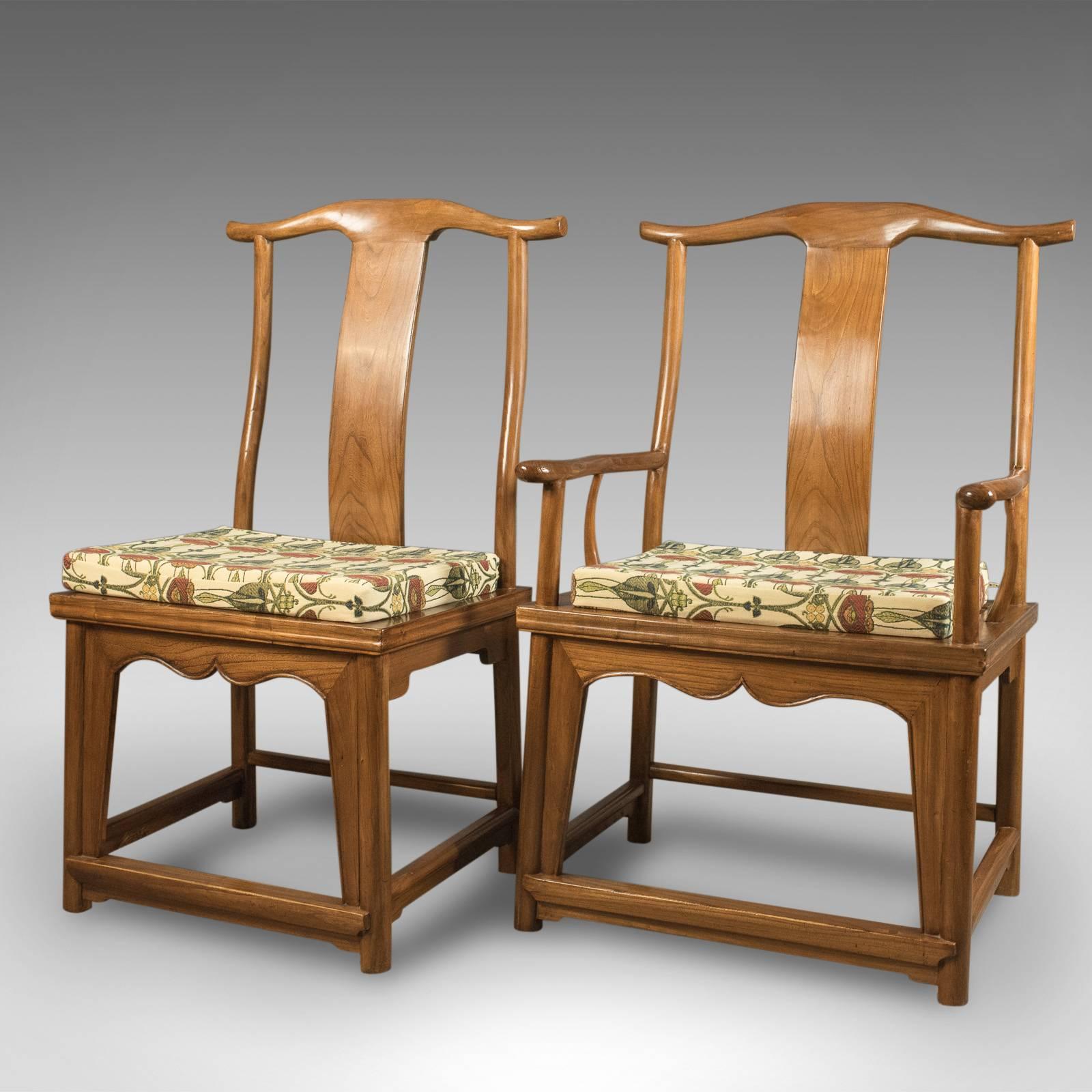 Rosewood Midcentury Chinese Table and Eight Chairs in Traditional Taste For Sale
