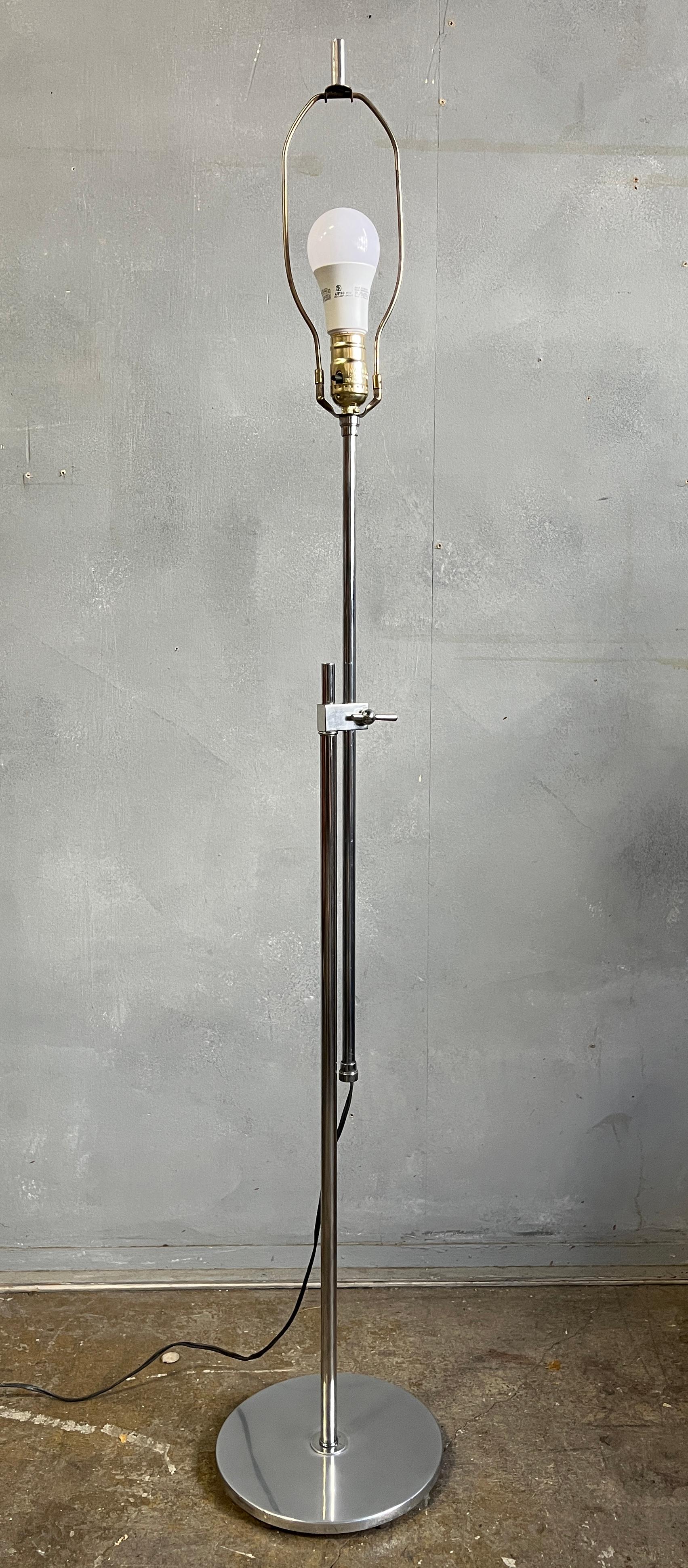 Midcentury Chrome adjustable Height Floor Lamp at 1stDibs