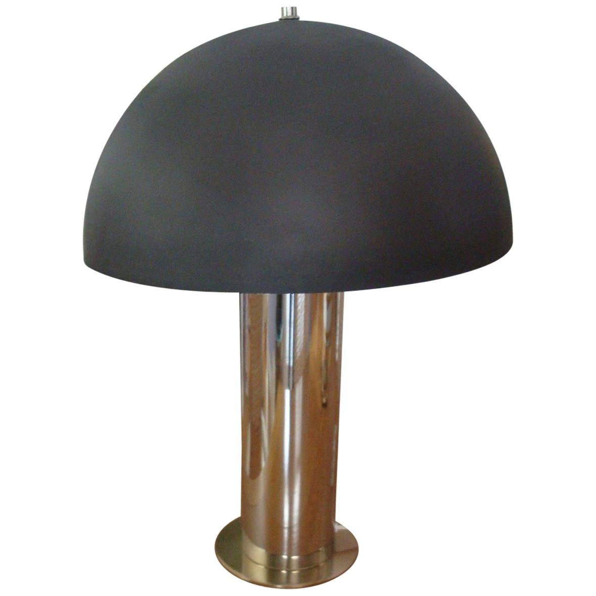 Midcentury Chrome and Brass Lamp by Robert Sonneman for Kovacs