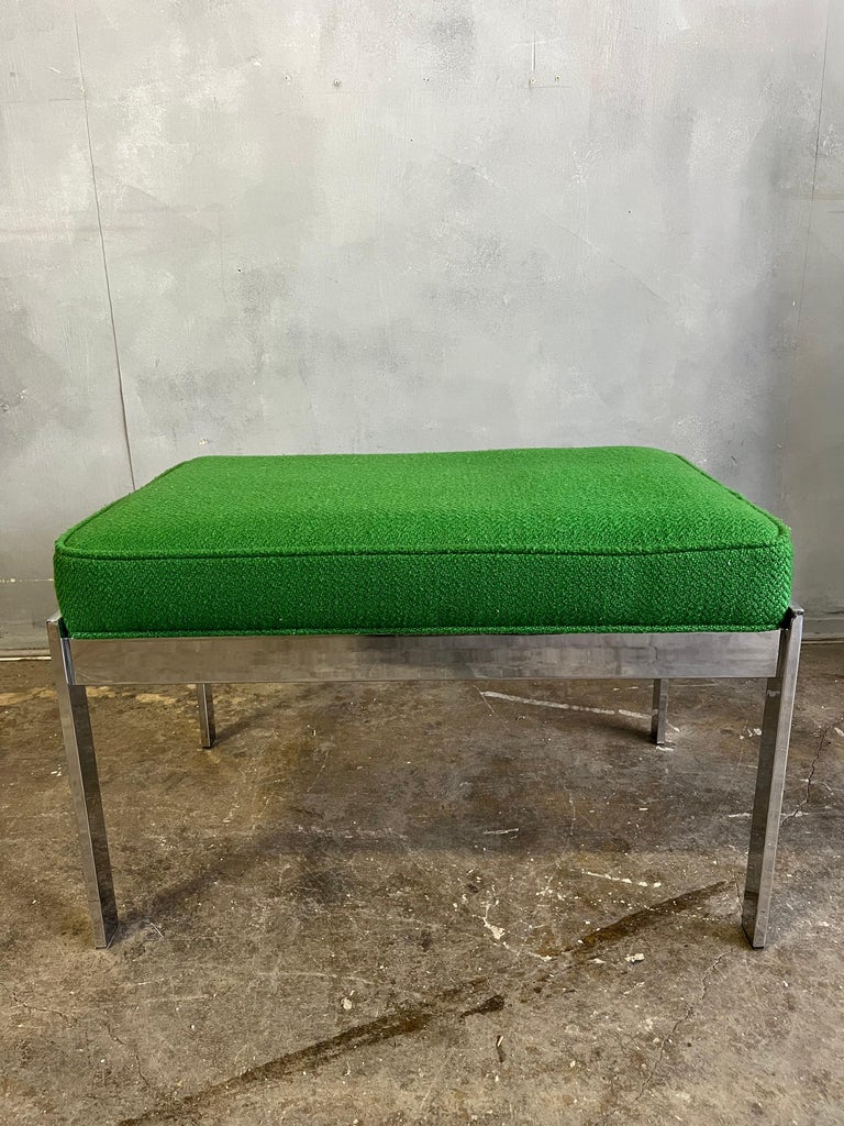 Midcentury Chrome Bench at 1stDibs