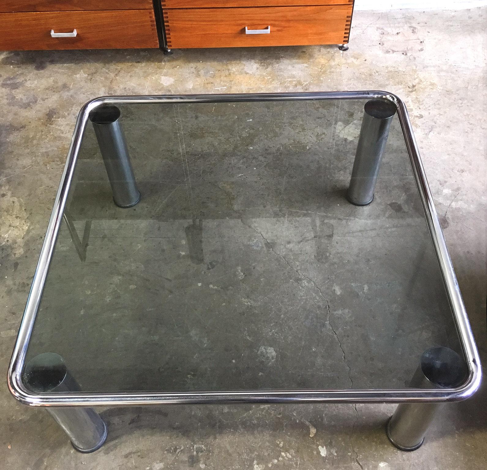 Mid-Century Modern Midcentury Chrome Coffee Table by Gianfranco Frattini for Cassina