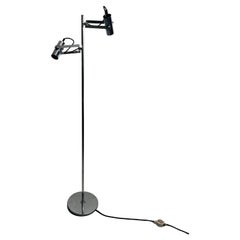 Chrom-Stehlampe aus der Jahrhundertmitte, Deutschland, 1970er Jahre