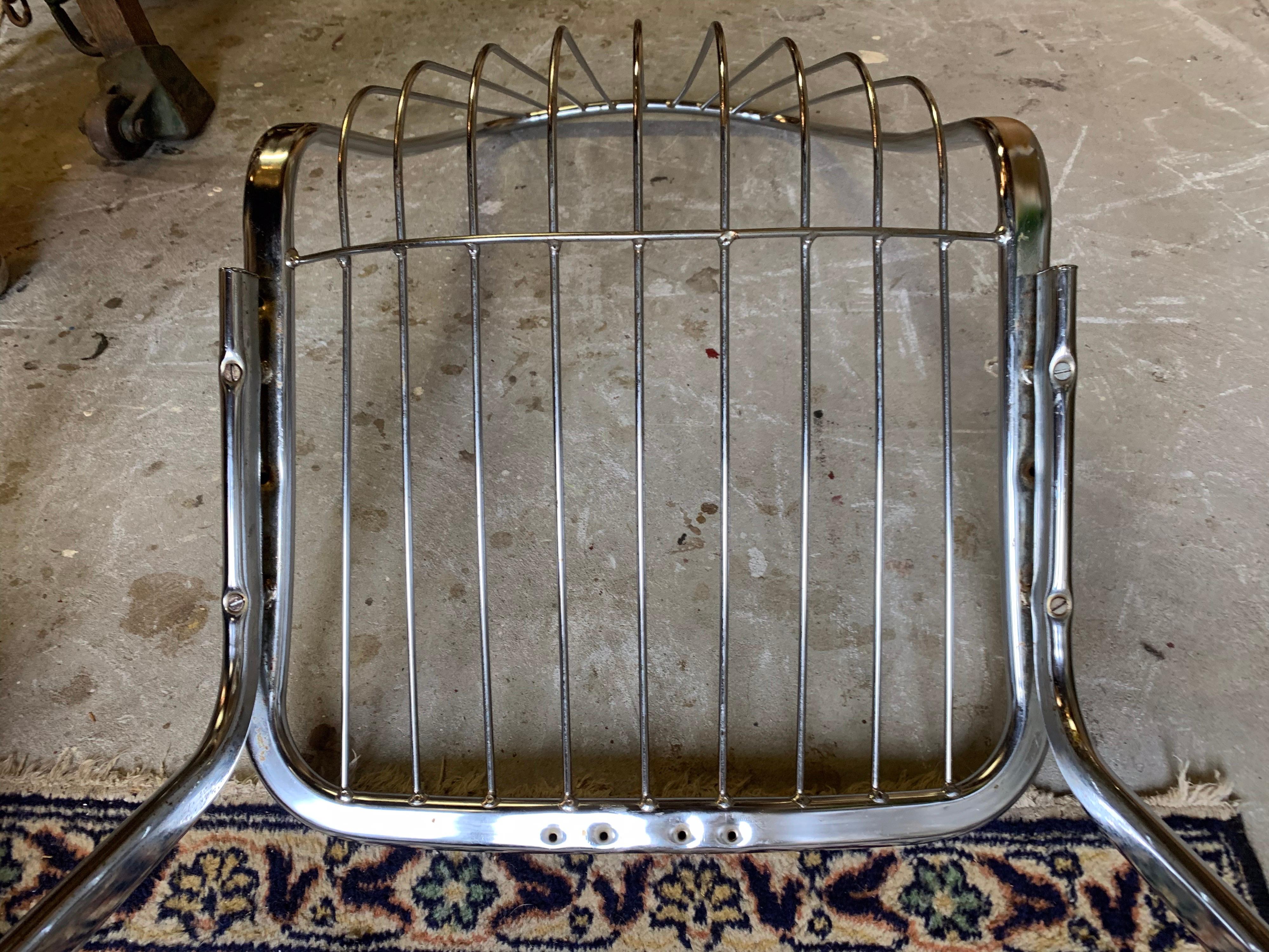 Midcentury Chrome Gastone Rinaldi Chair, 1970s Italy, Vintage Wire Chair In Good Condition In Hoogeveen, NL