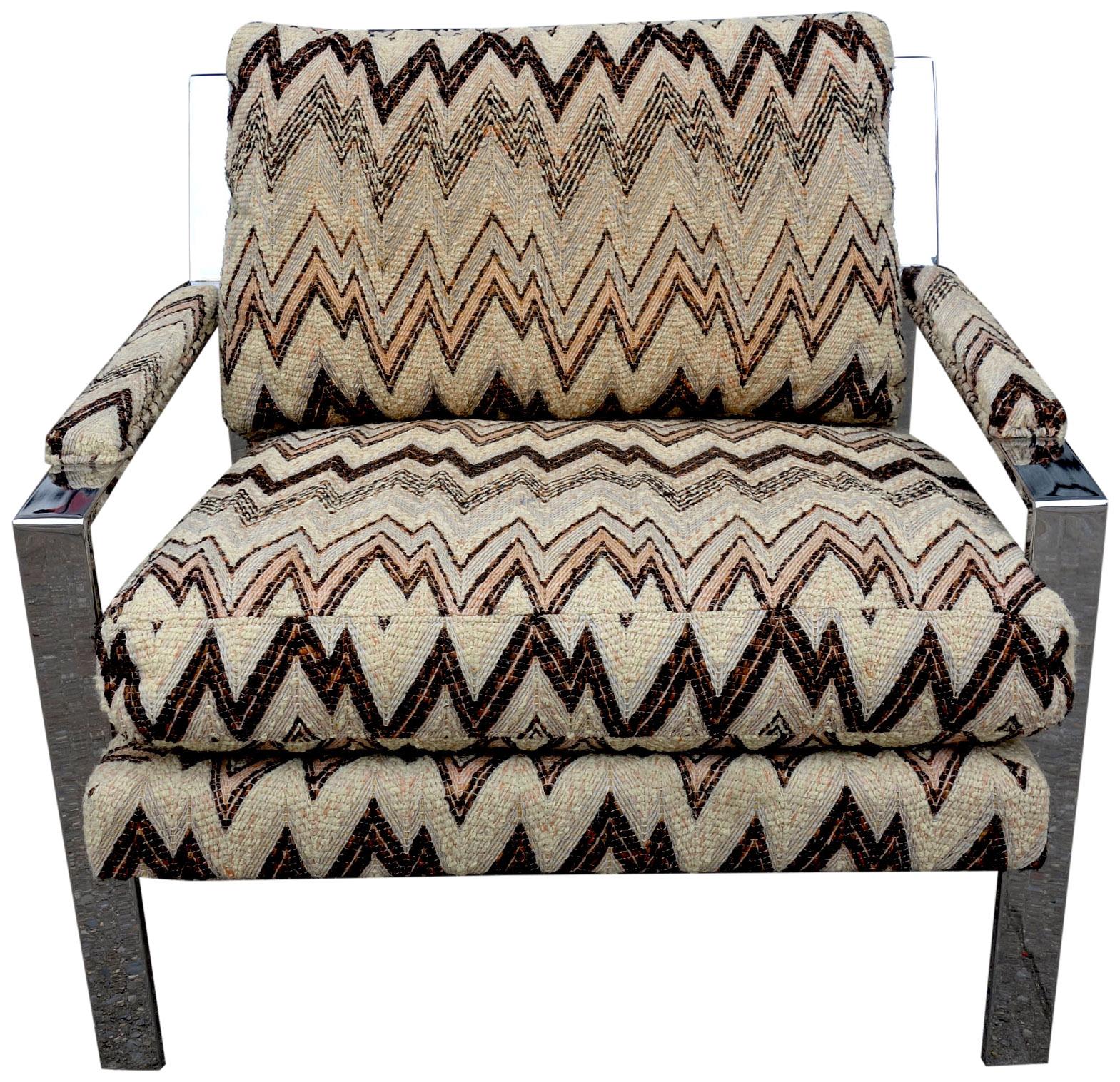 Mid-Century Modern Midcentury Chrome Lounge Chair by Cy Mann