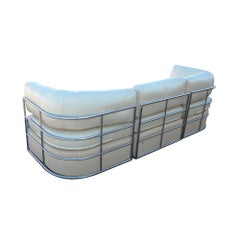 Chrome Three-Piece Sectional in the style of De Pas Urbino