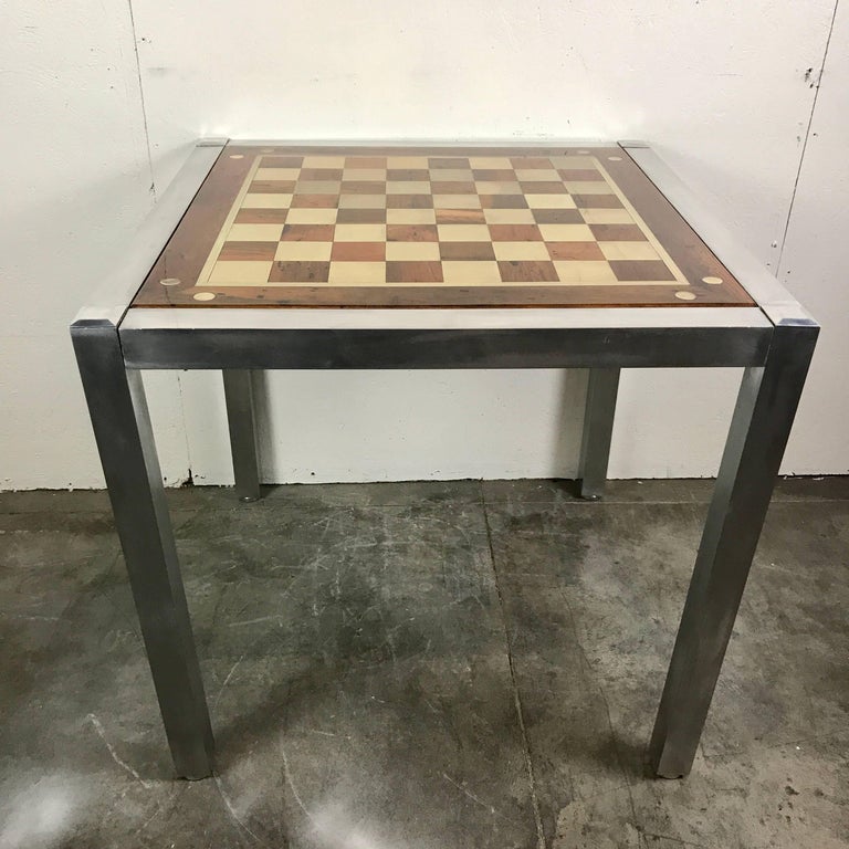 Midcentury Chrome Parsons Games Table at 1stDibs