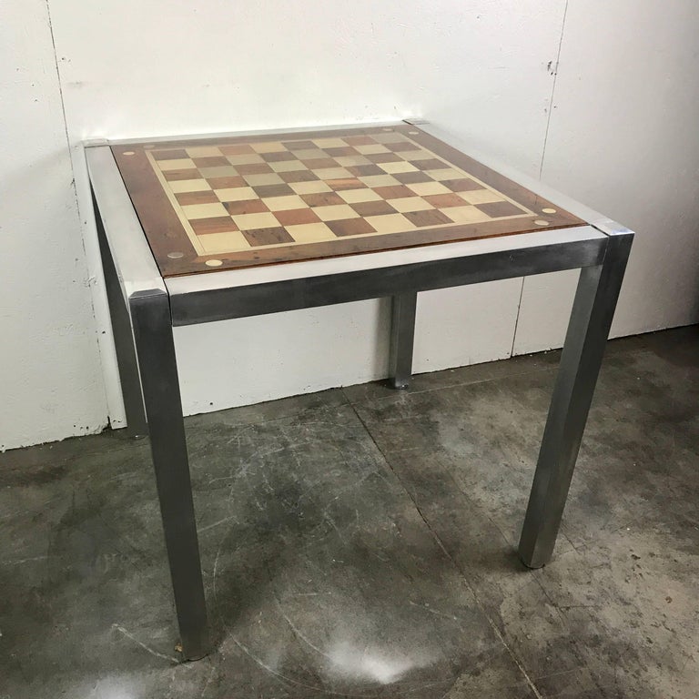 Midcentury Chrome Parsons Games Table at 1stDibs