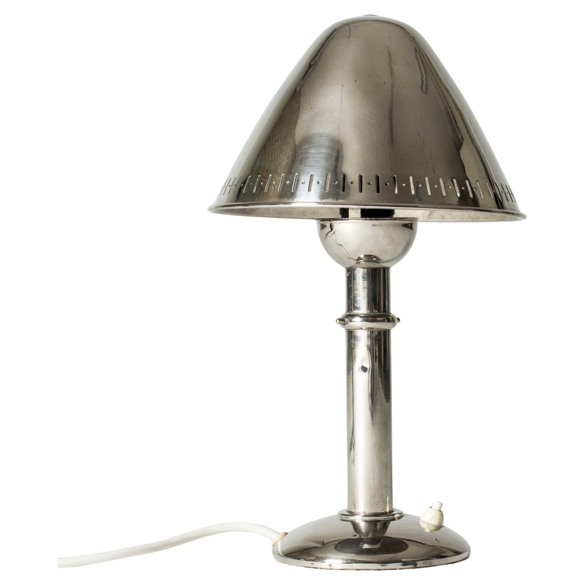 Midcentury Chrome Plated Table Lamp from ASEA, Sweden, 1950s