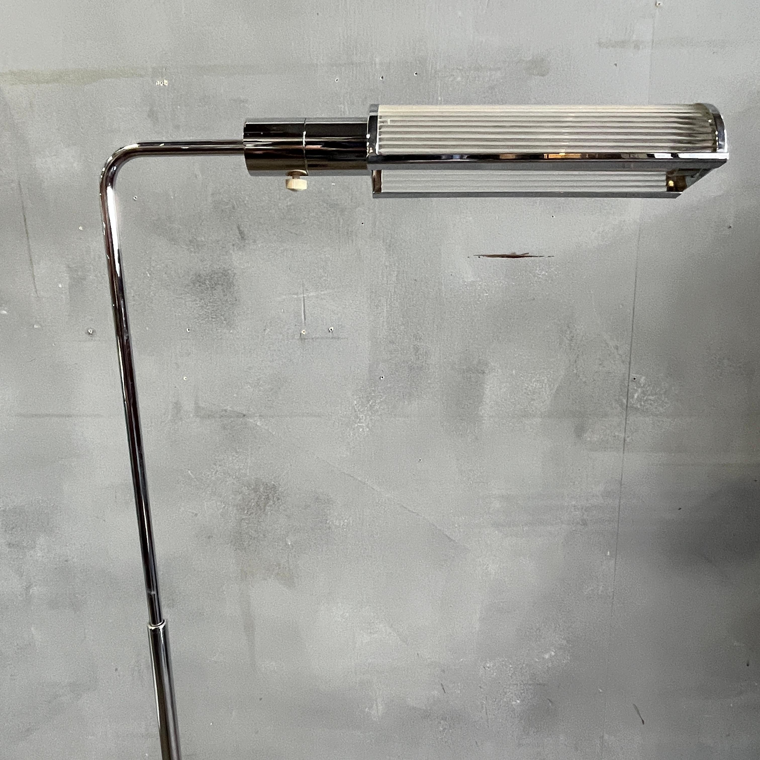 Late 20th Century Midcentury Chrome Reading Lamp by Casella  For Sale